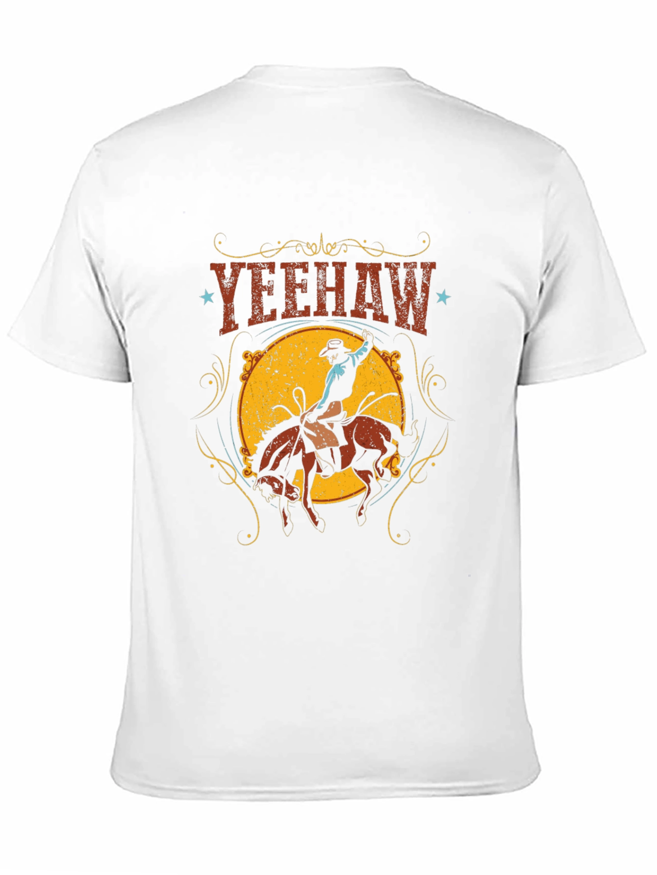 Yeehaw Cowboy Graphic T-Shirt - Black