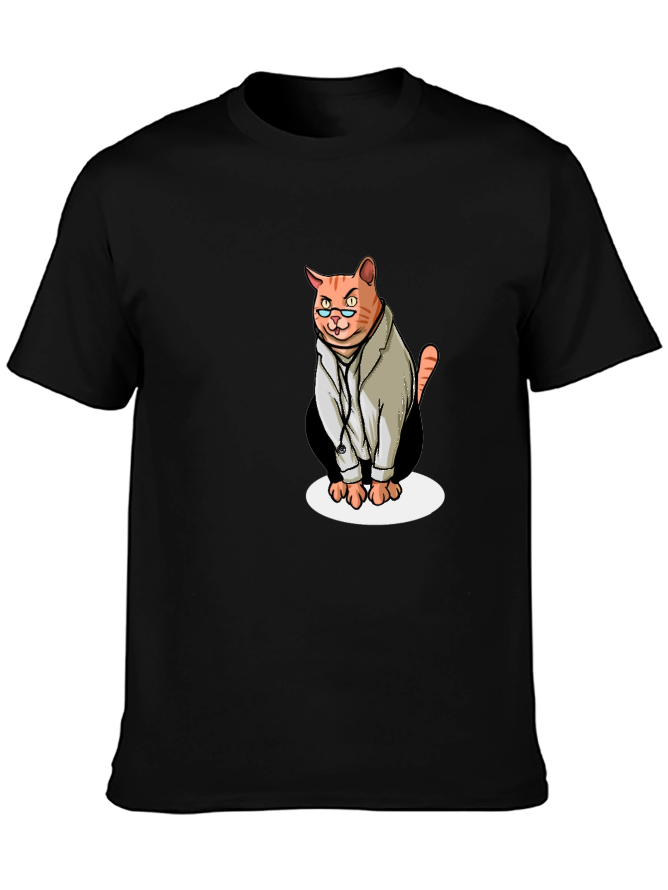 Doctor Cat Graphic T-Shirt - Funny Novelty Tee