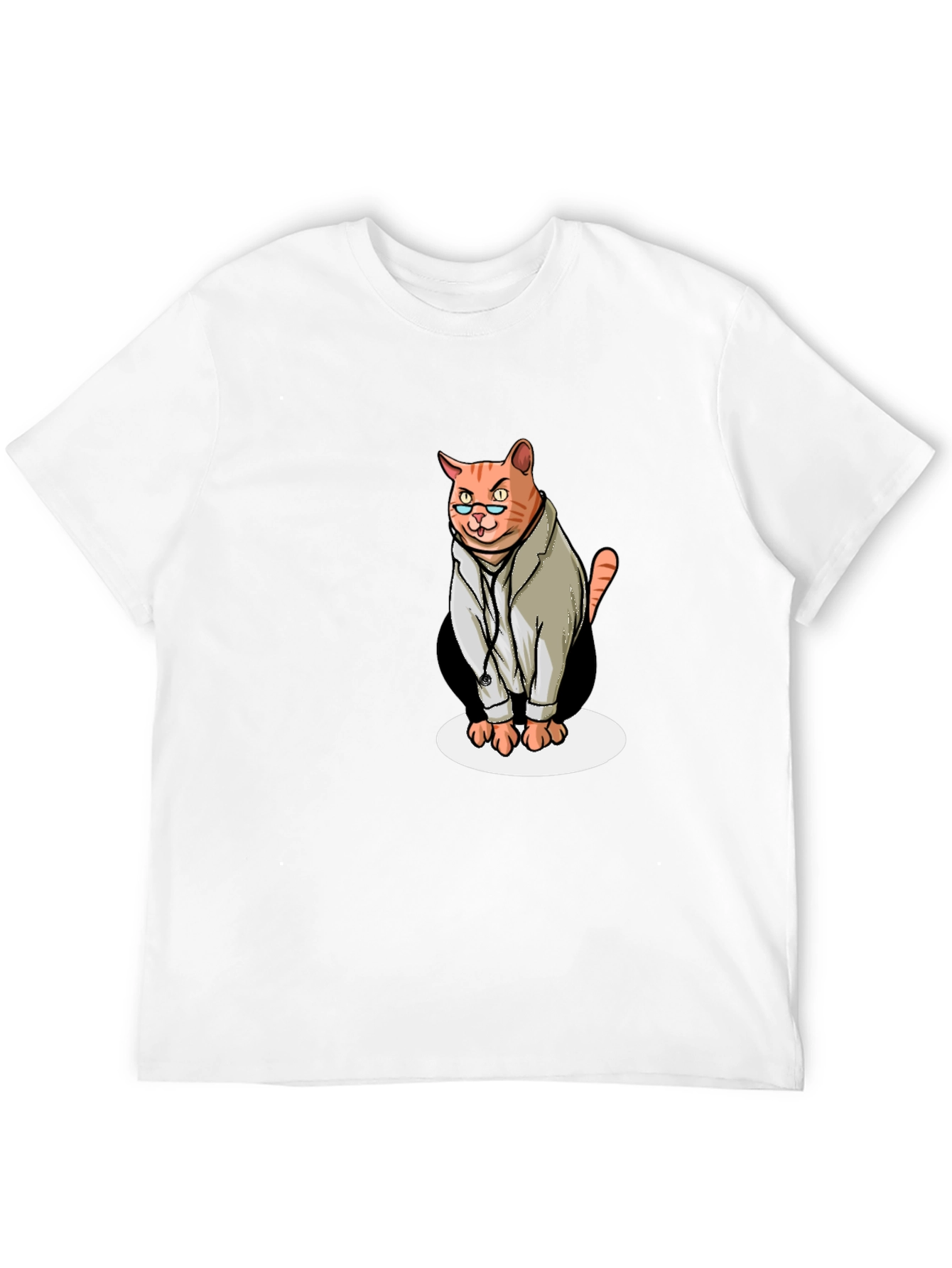 Doctor Cat Graphic T-Shirt - Funny Novelty Tee