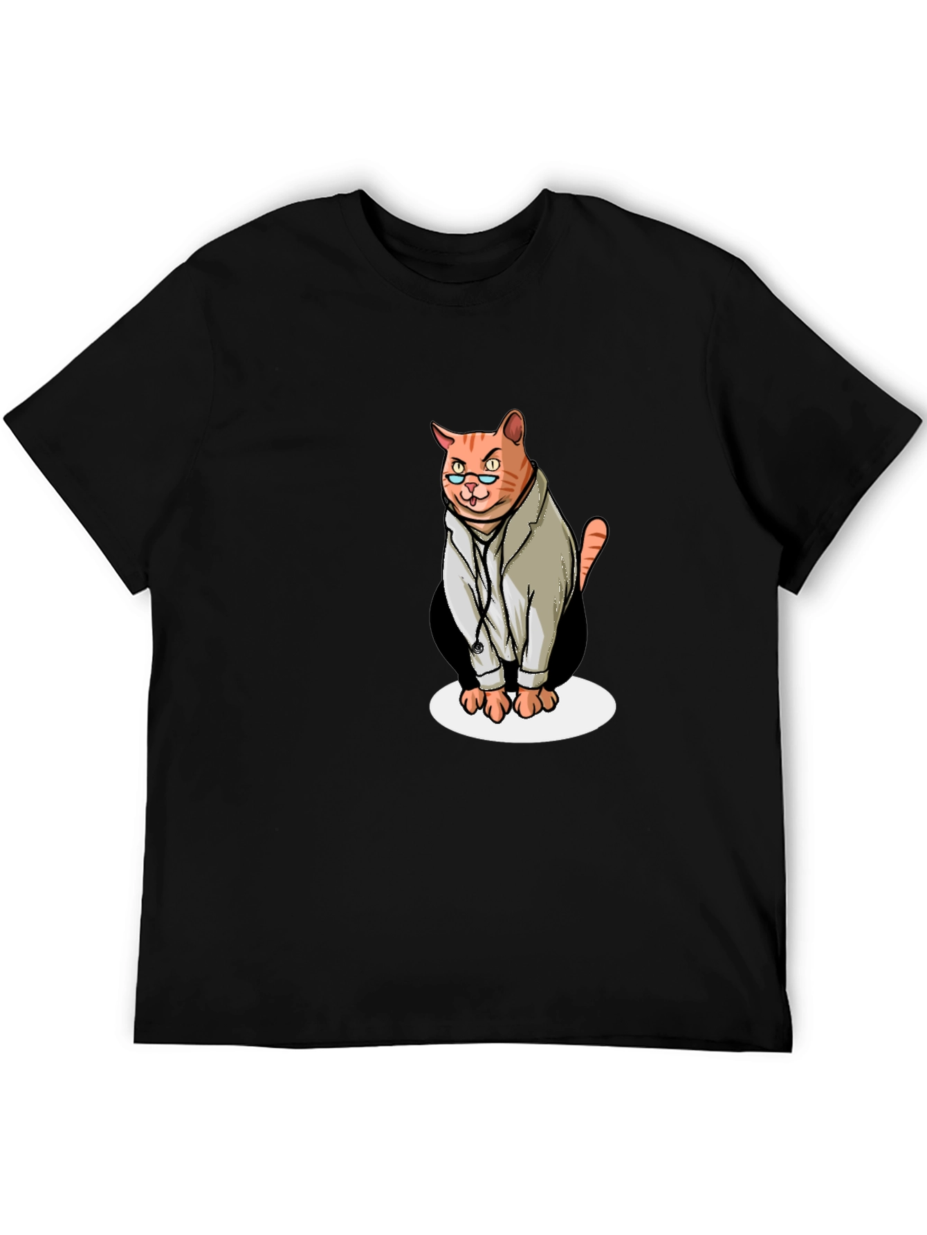 Doctor Cat Graphic T-Shirt - Funny Novelty Tee