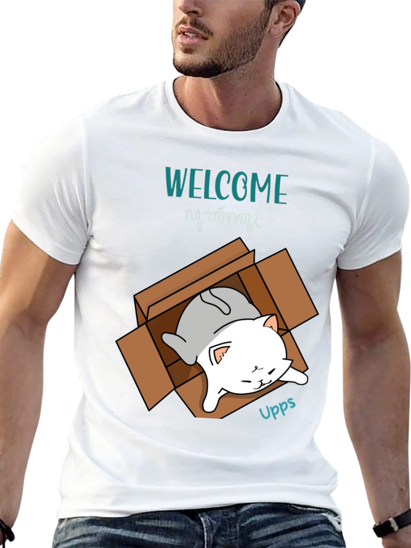 Cat in a Box T-Shirt - Welcome Home!