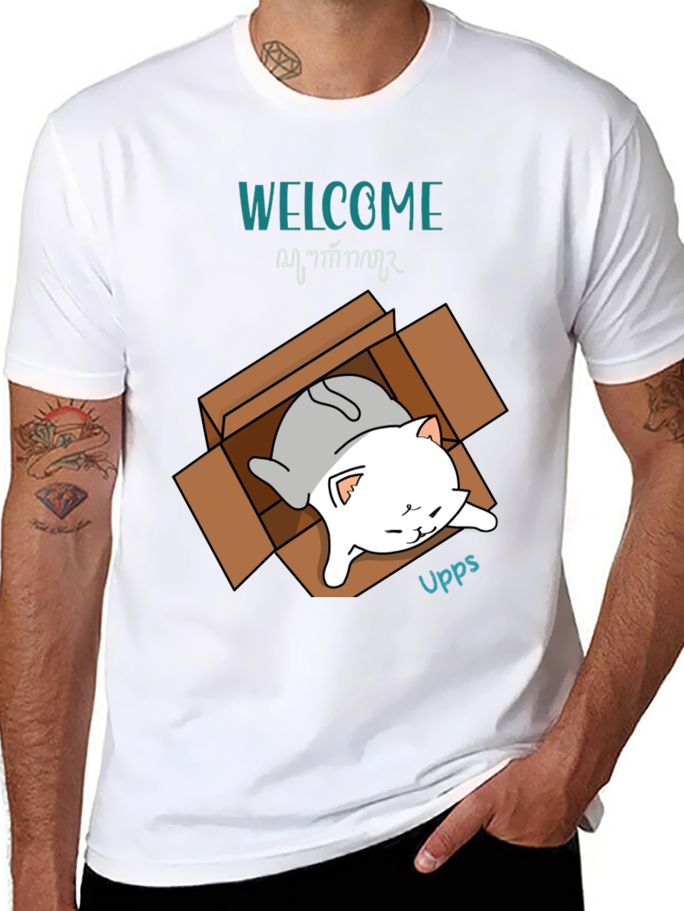 Cat in a Box T-Shirt - Welcome Home!