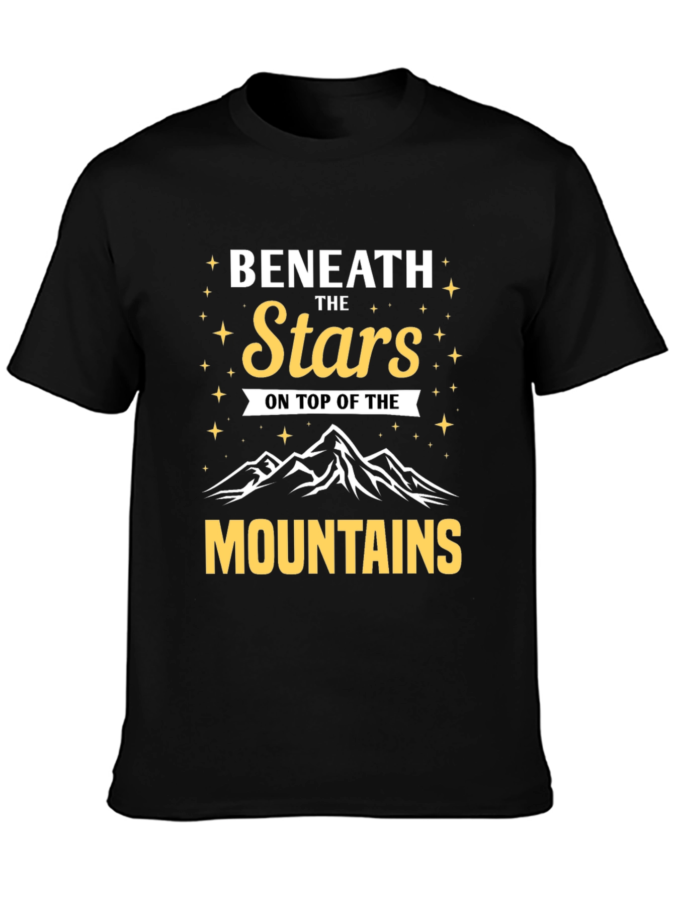 Beneath the Stars Mountains Graphic T-Shirt