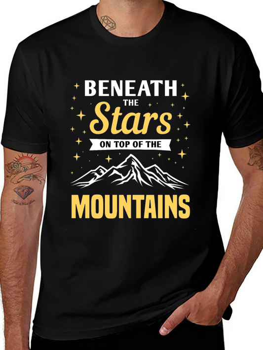 Beneath the Stars Mountains Graphic T-Shirt