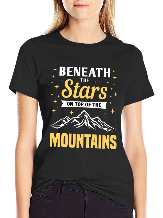 Beneath the Stars Mountains Graphic T-Shirt