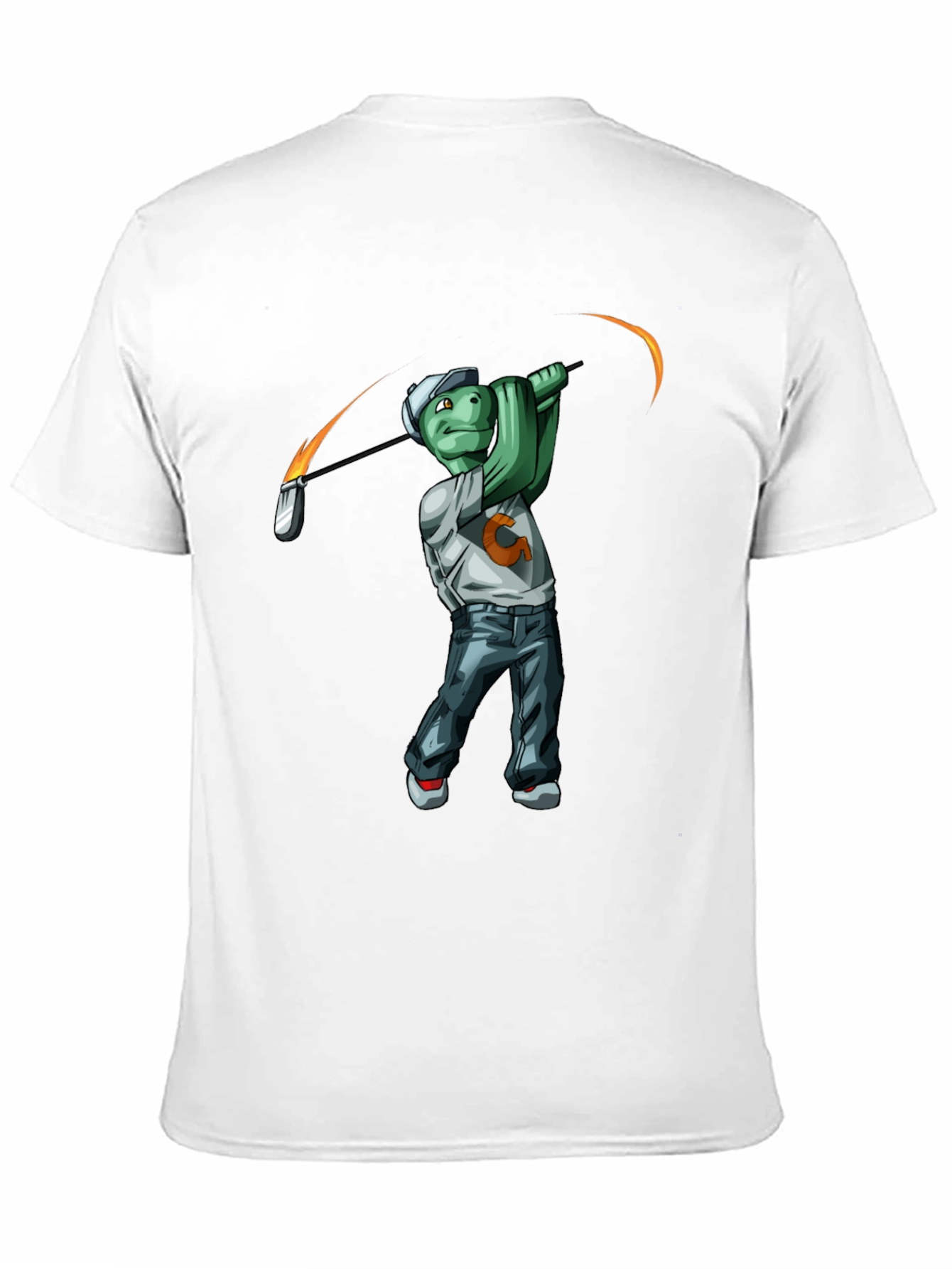 Golfing Turtle Graphic T-Shirt - Funny Tee
