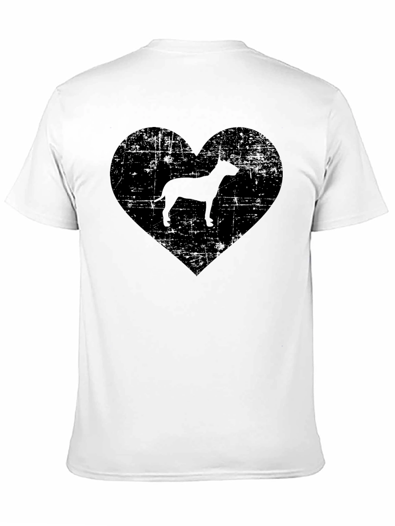 Dog Lover Heart Graphic Tee - Black