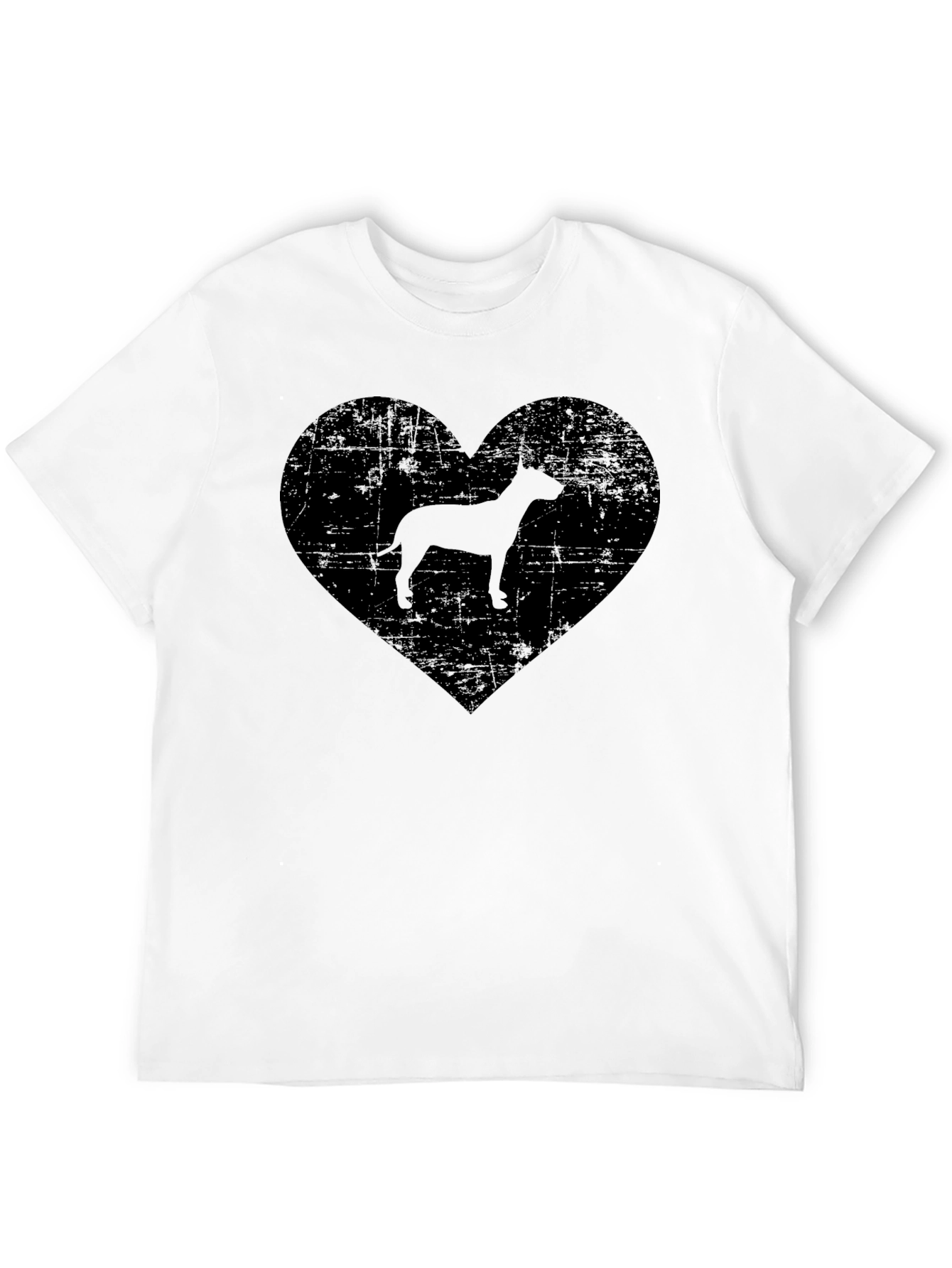 Dog Lover Heart Graphic Tee - Black