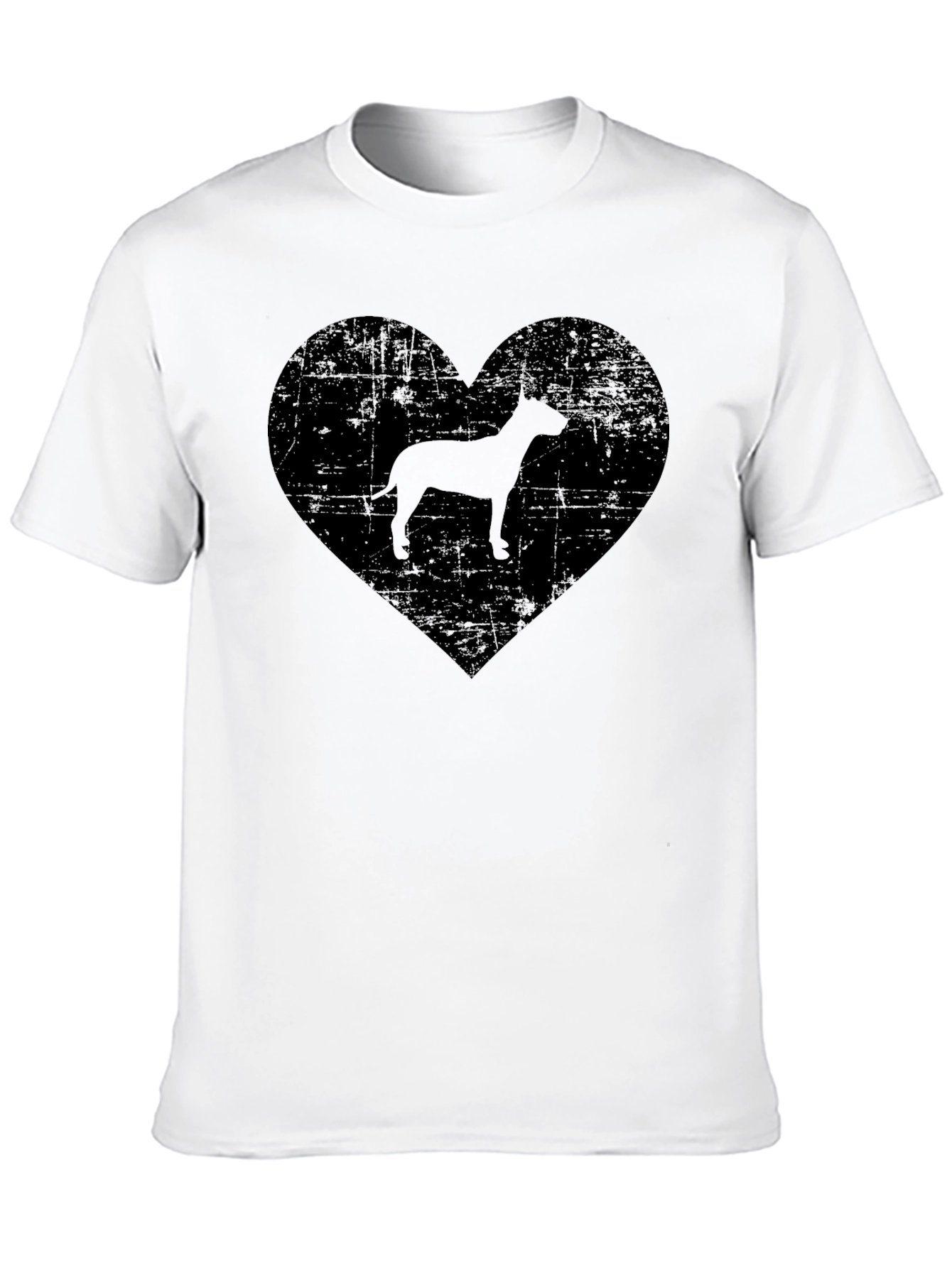 Dog Lover Heart Graphic Tee - Black