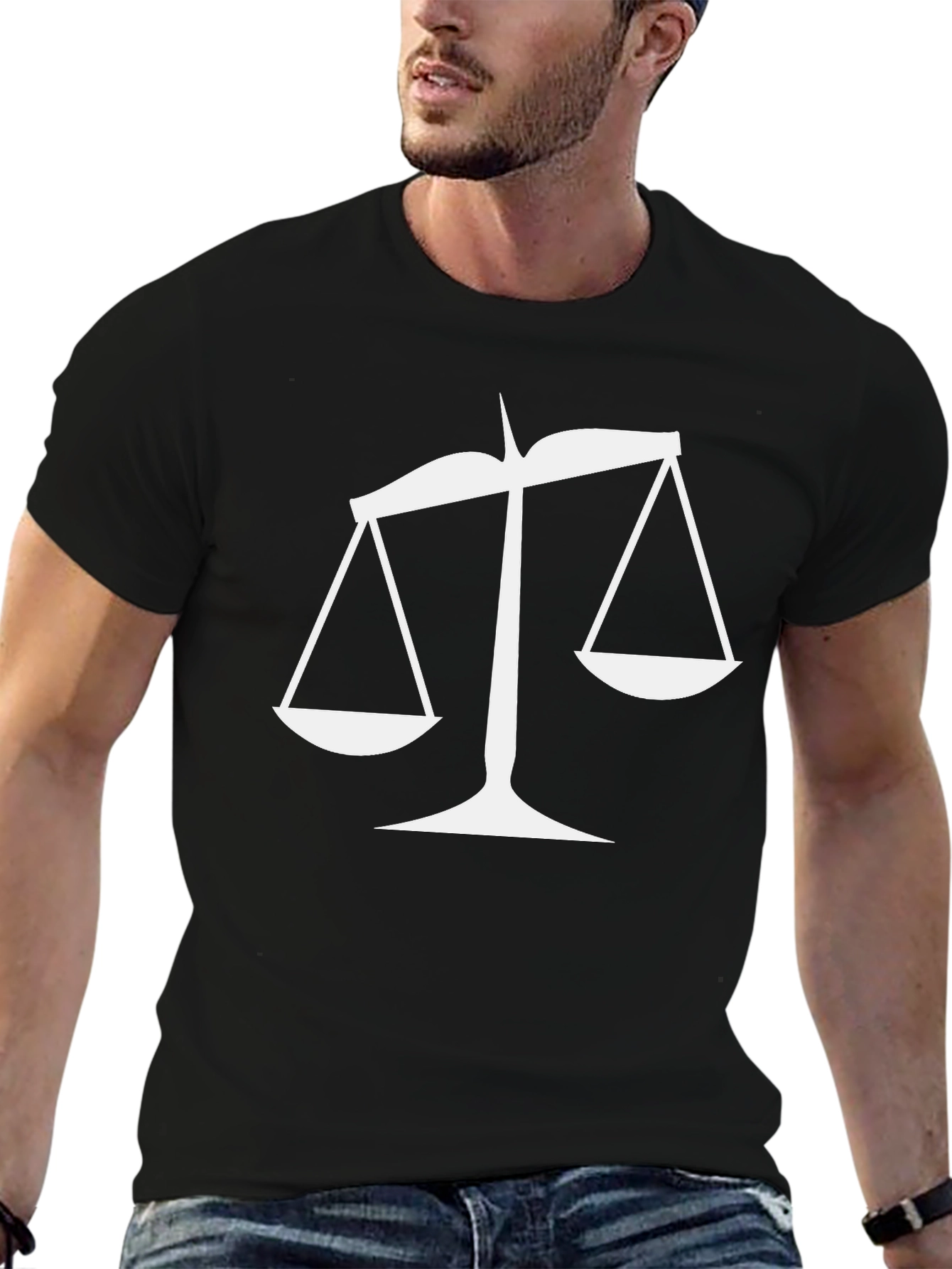Scales of Justice Graphic Tee - Classic Black T-Shirt