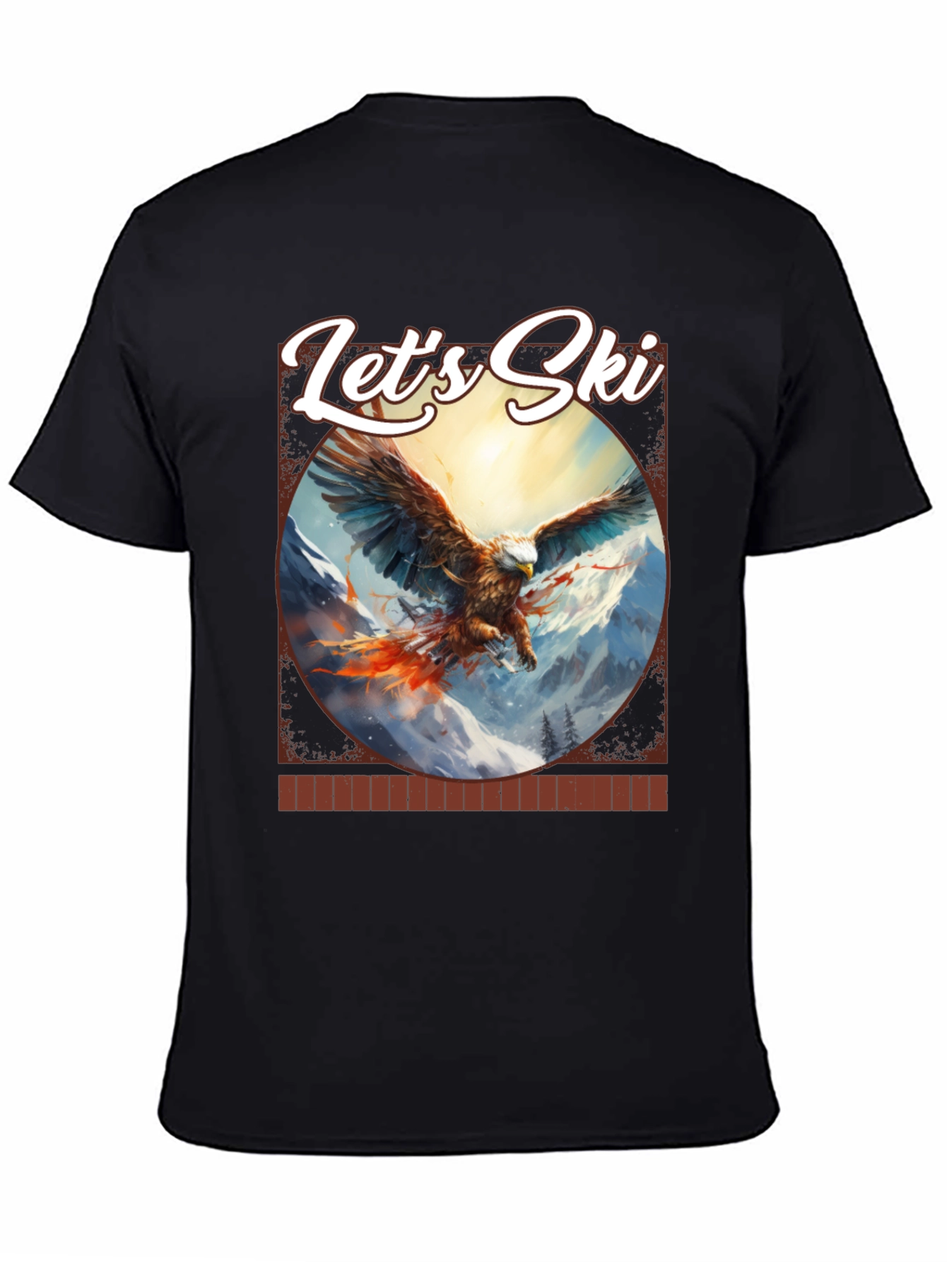 Lets Ski Eagle Graphic Tee - Mountain Adventure Shirt