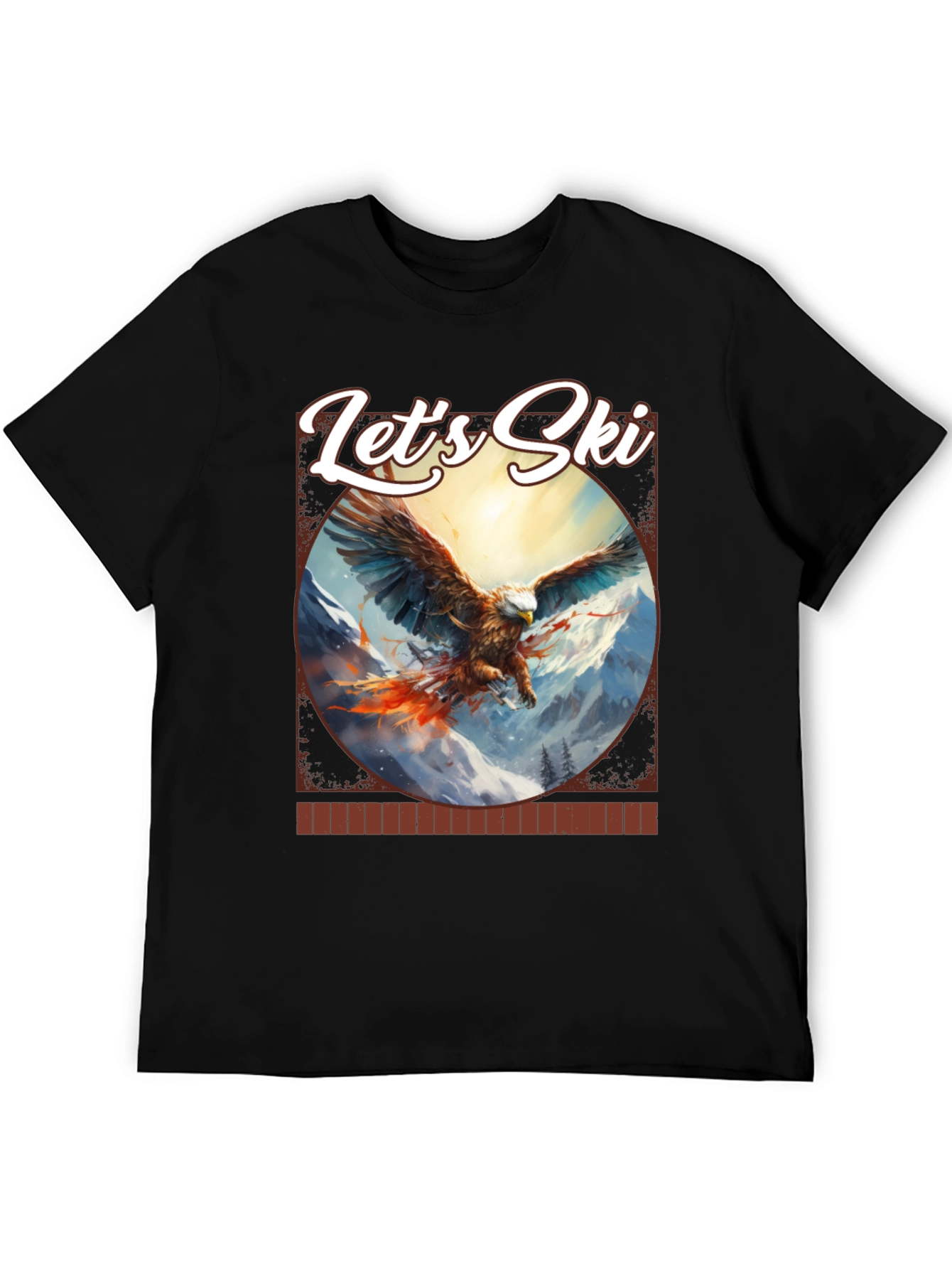 Lets Ski Eagle Graphic Tee - Mountain Adventure Shirt