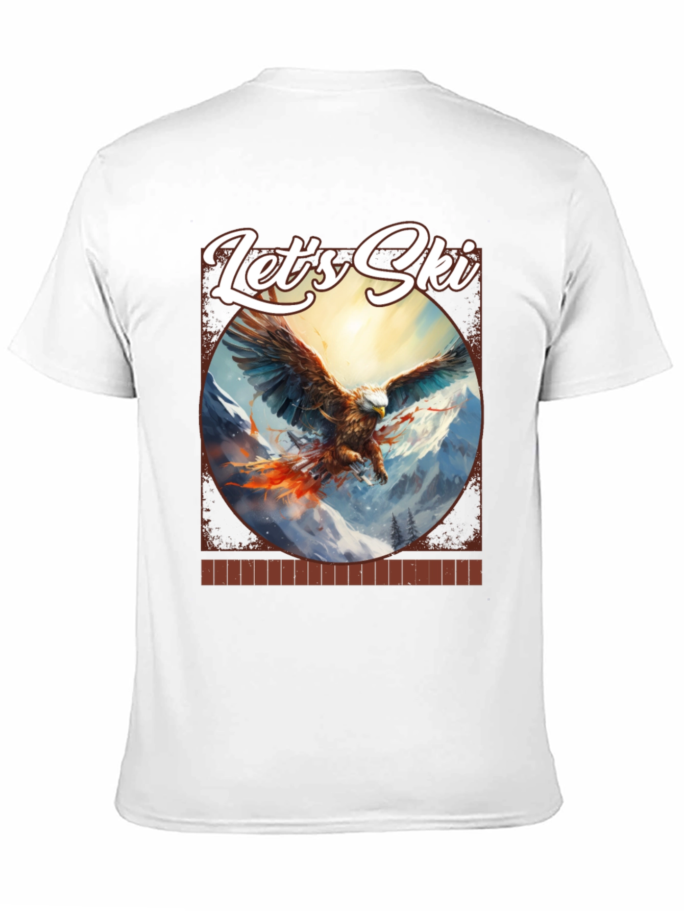 Lets Ski Eagle Graphic Tee - Mountain Adventure Shirt