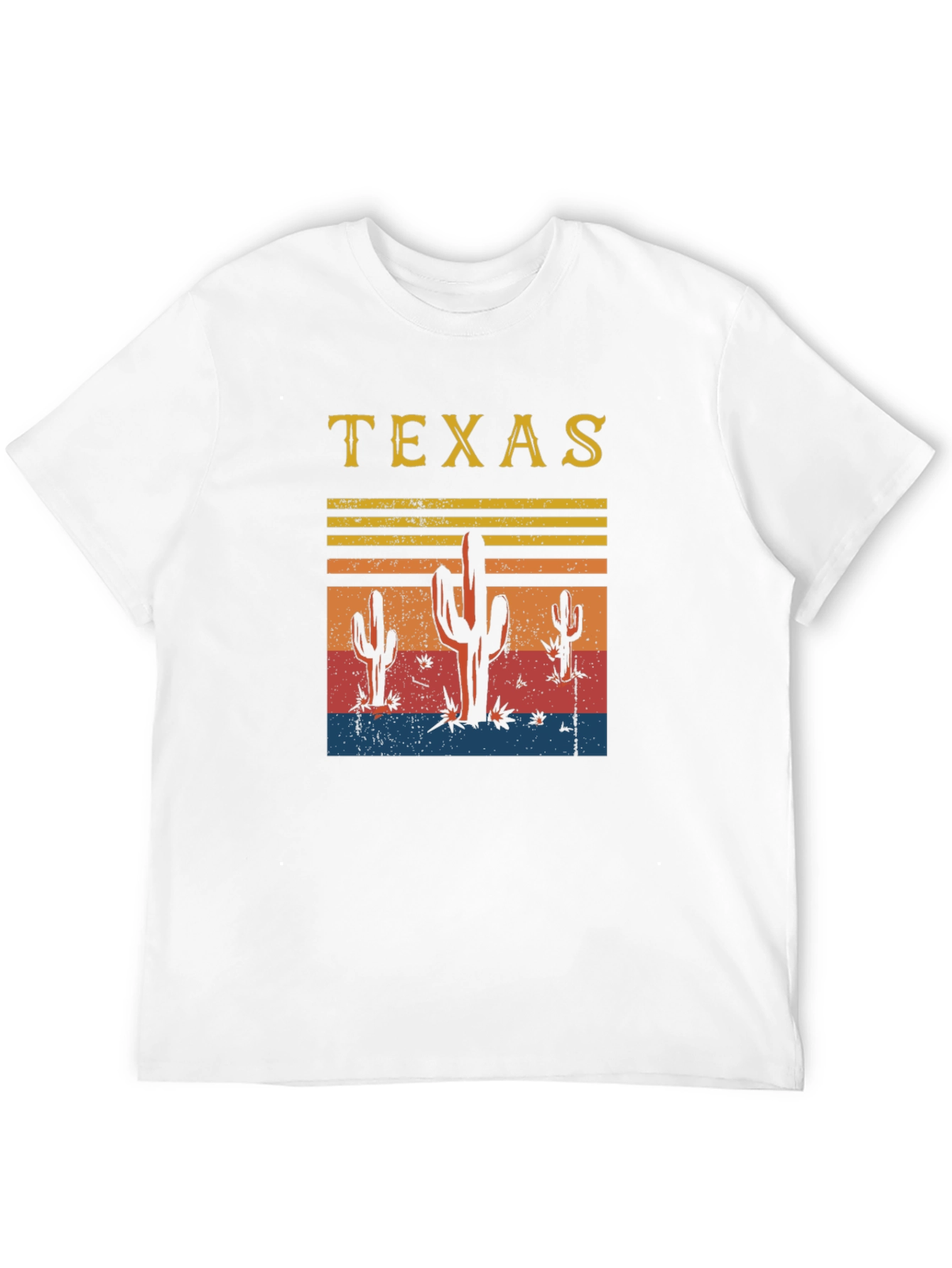 Texas Cactus Graphic T-Shirt - Retro Style