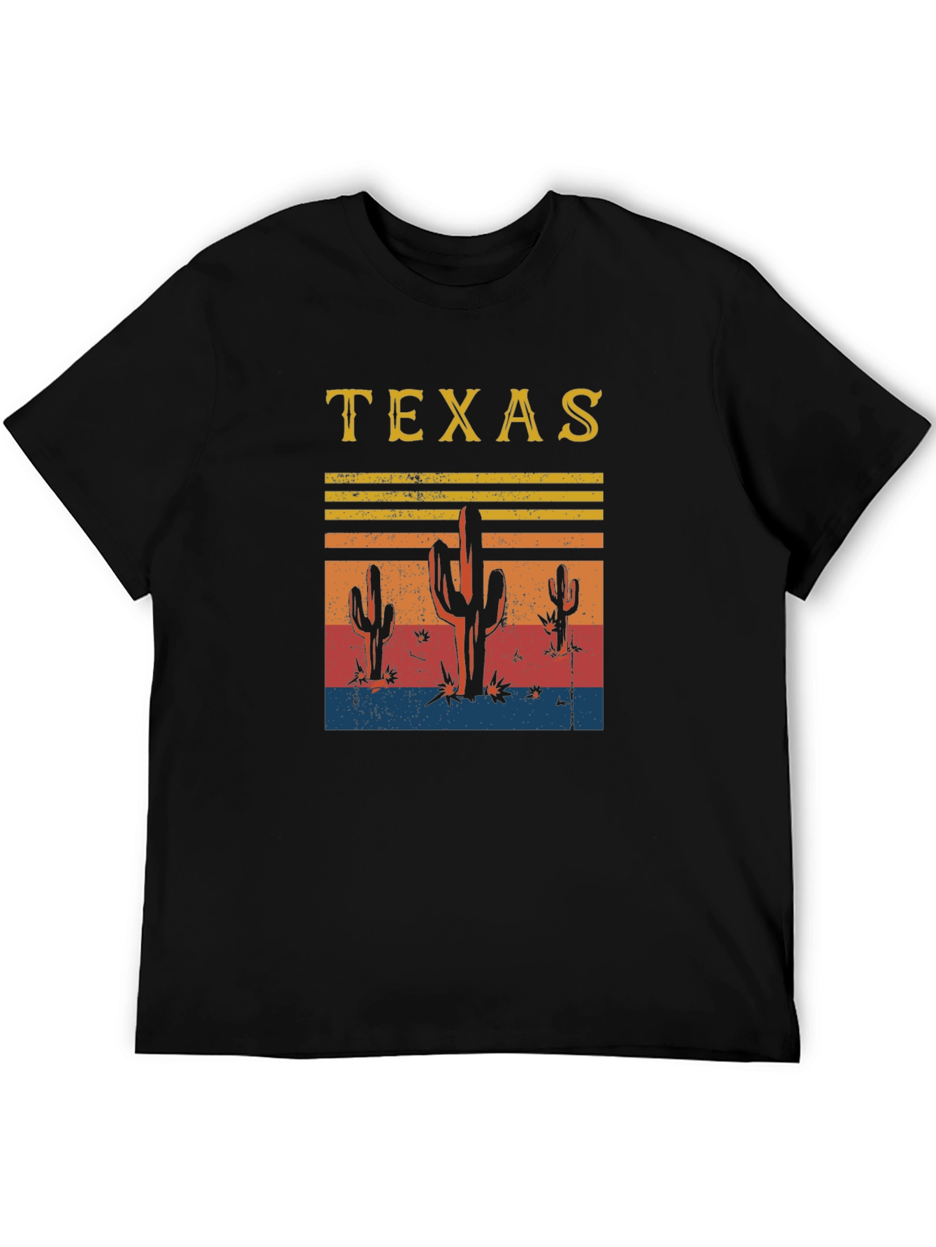 Texas Cactus Graphic T-Shirt - Retro Style