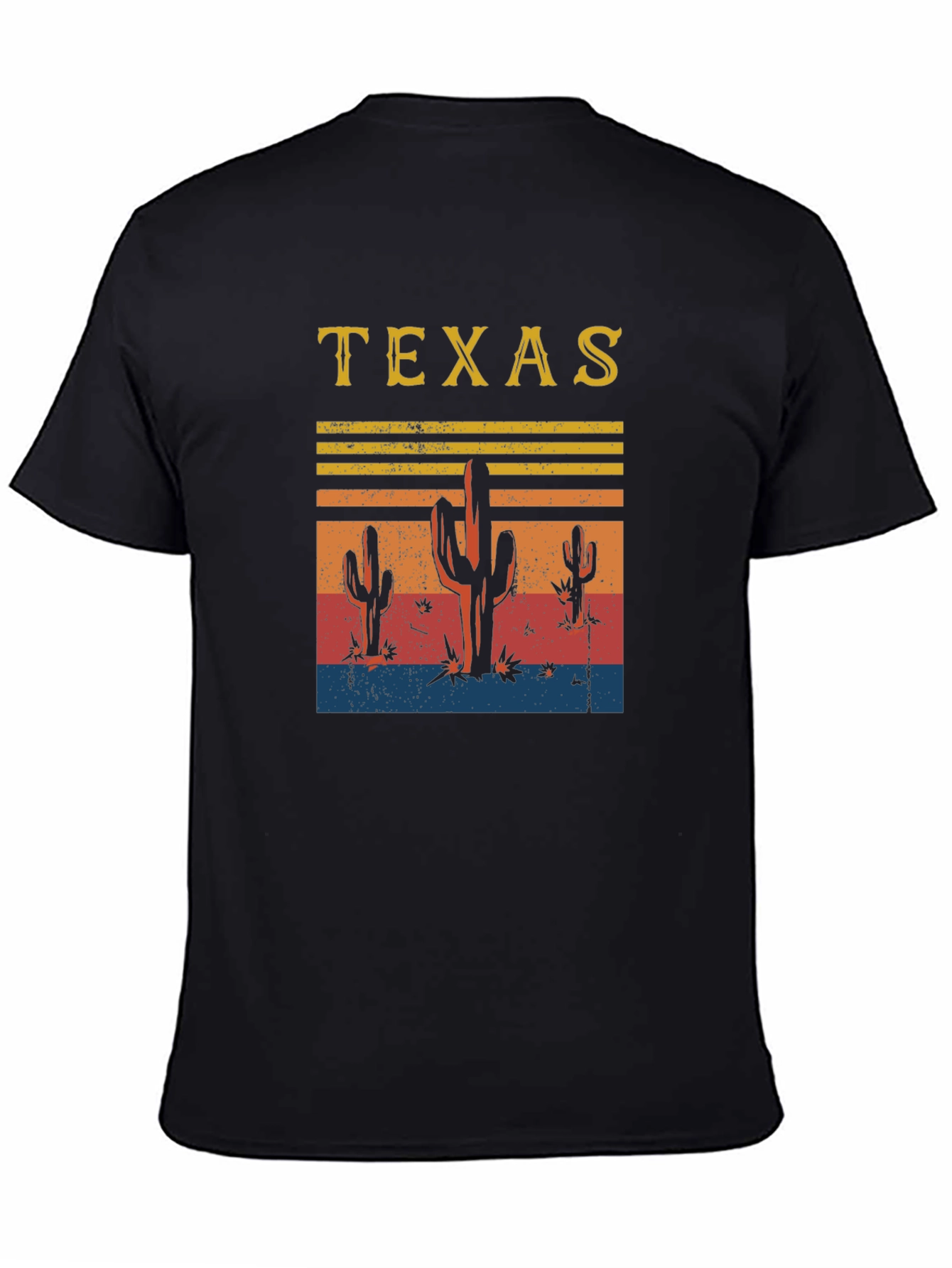 Texas Cactus Graphic T-Shirt - Retro Style
