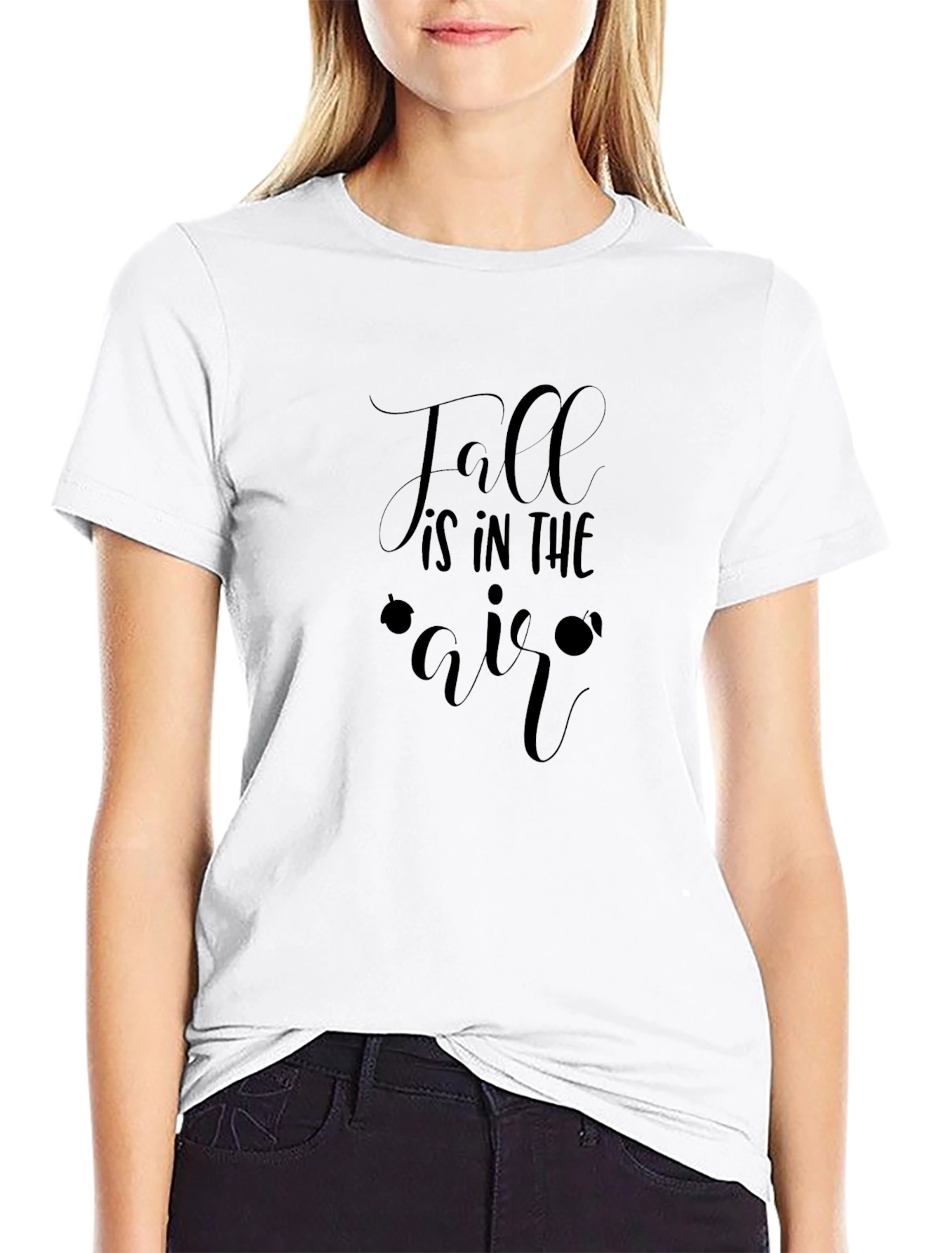 Fall is in the Air Black Graphic Tee