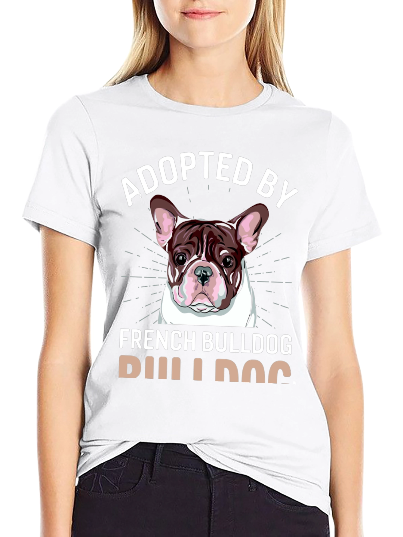 Adopted by French Bulldog T-Shirt Dog Lover Tee