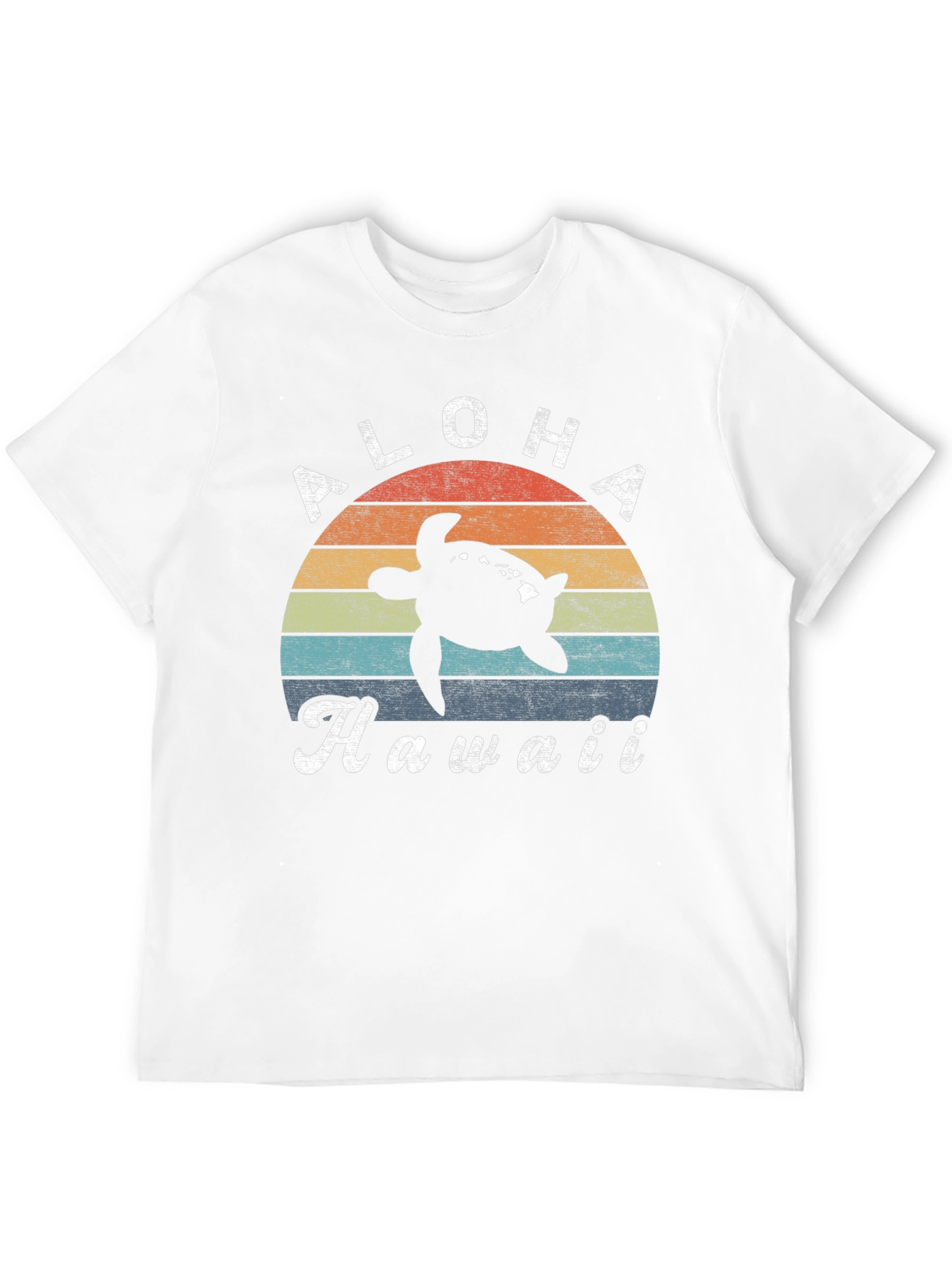 Aloha Hawaii Turtle Sunset Graphic Tee
