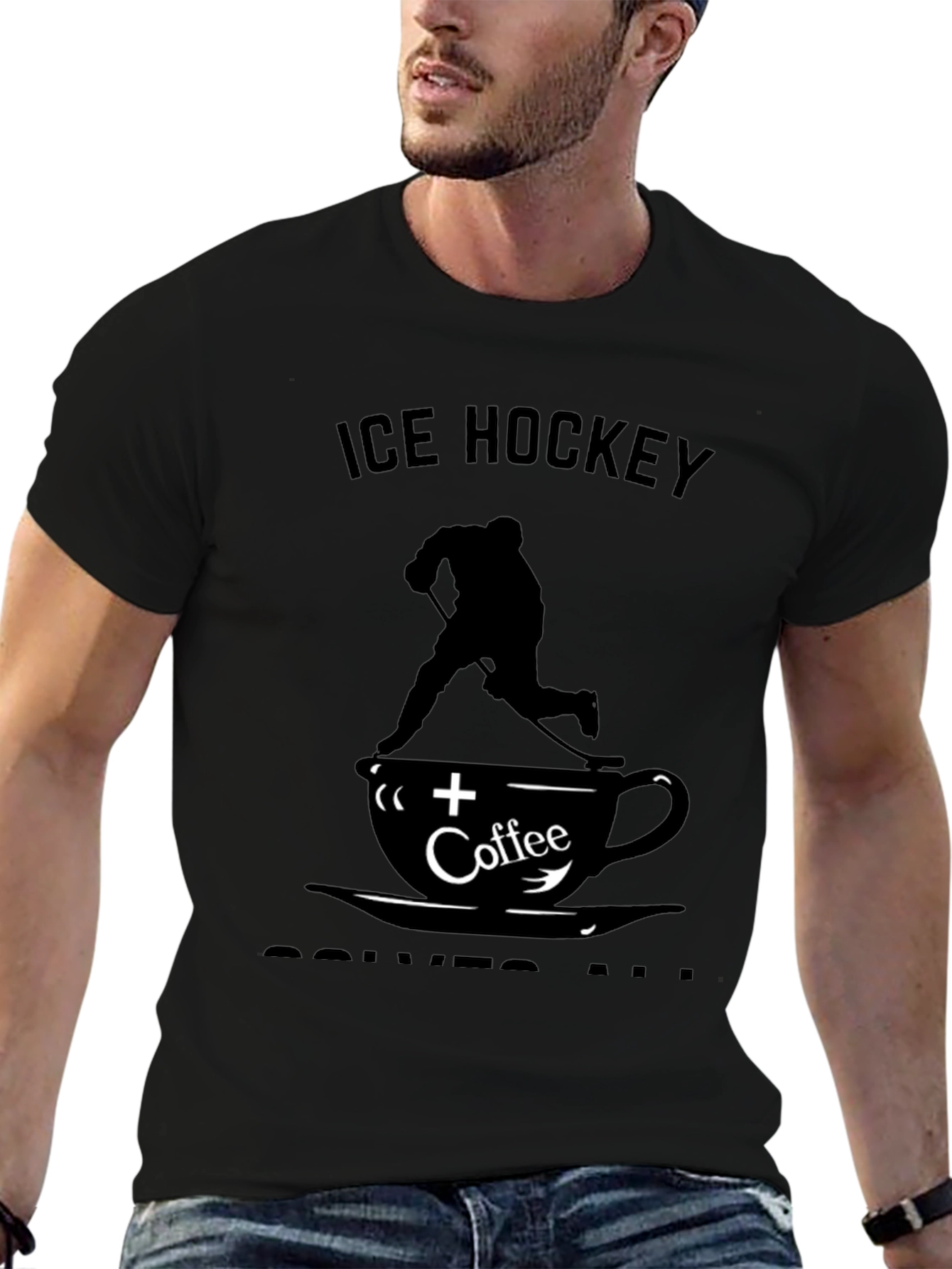 Ice Hockey & Coffee T-Shirt