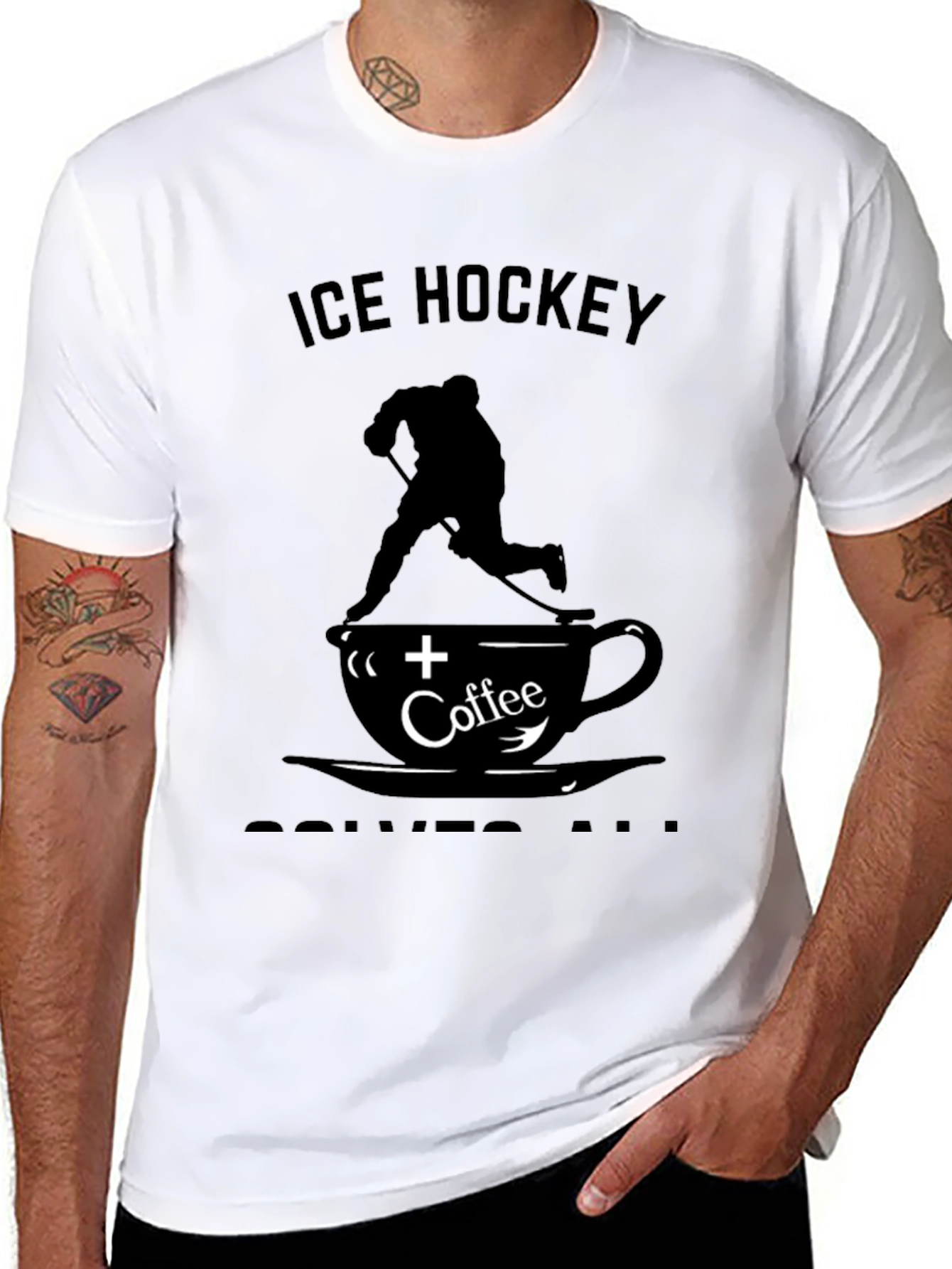 Ice Hockey & Coffee T-Shirt