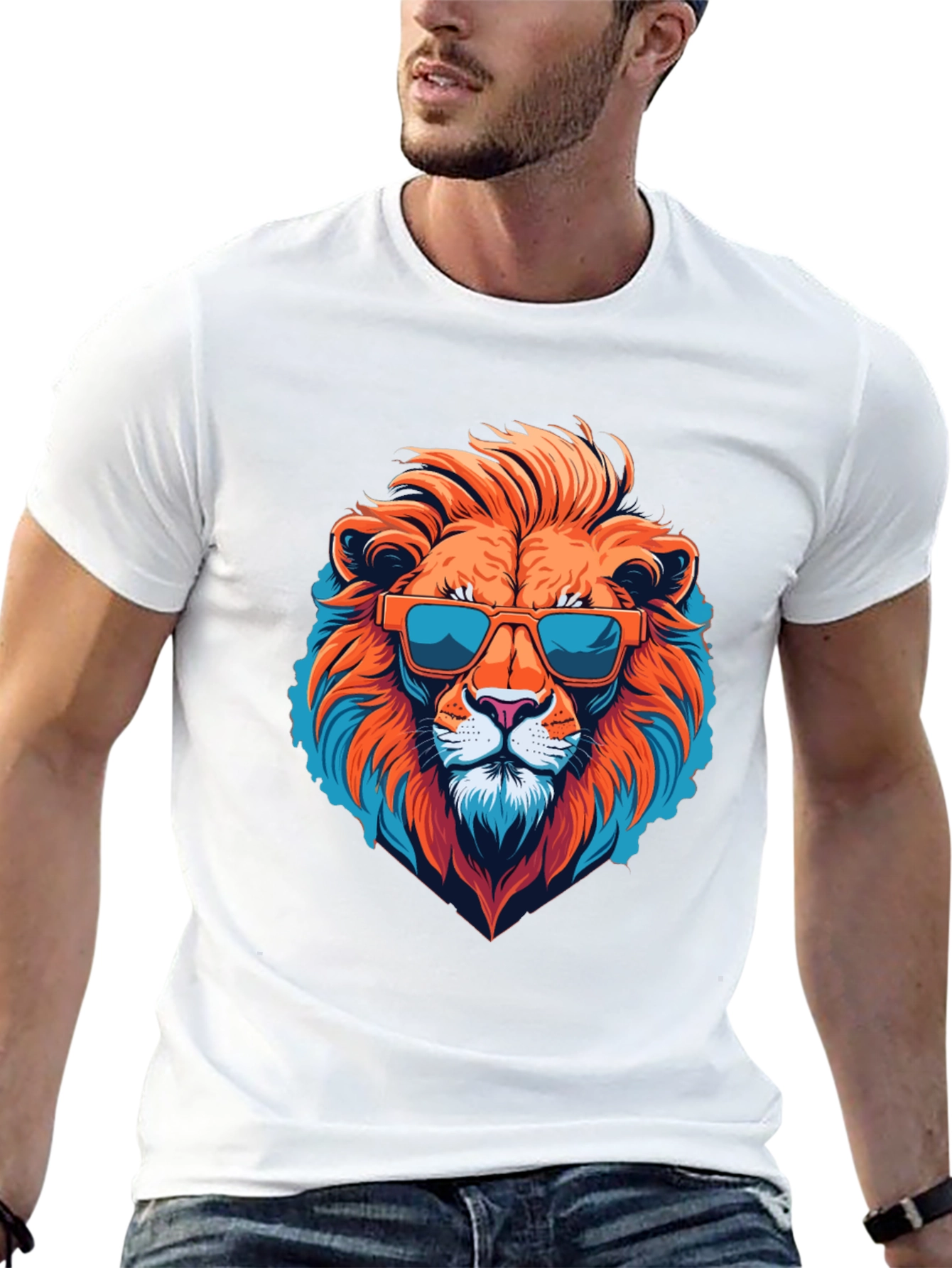 Cool Lion Graphic Tee - Black T-Shirt
