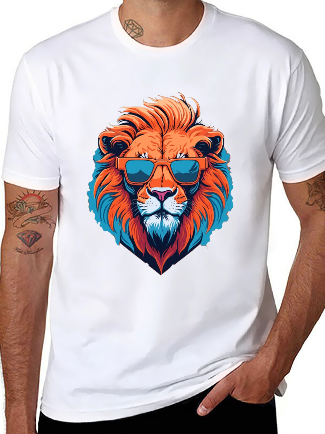 Cool Lion Graphic Tee - Black T-Shirt