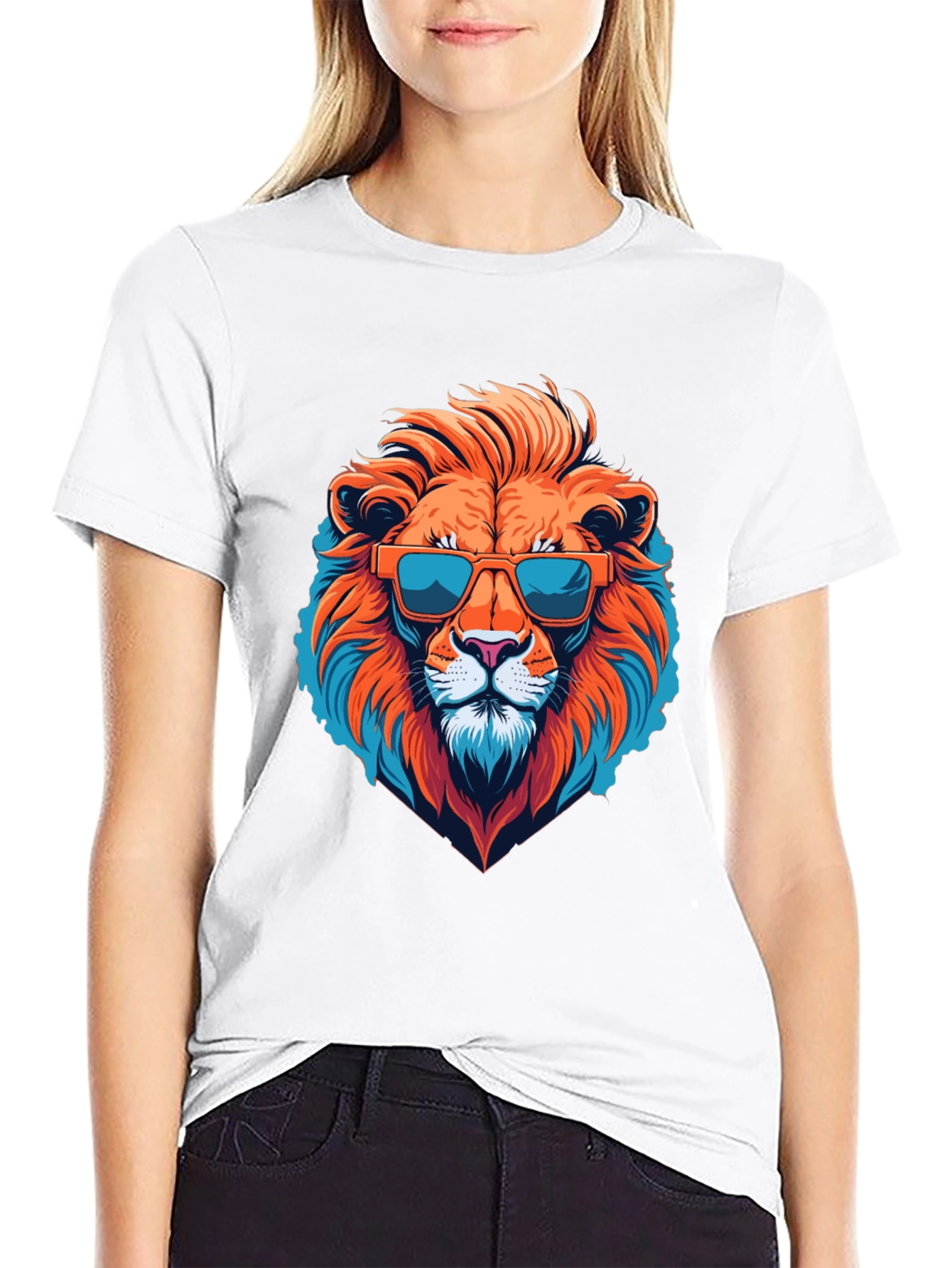 Cool Lion Graphic Tee - Black T-Shirt