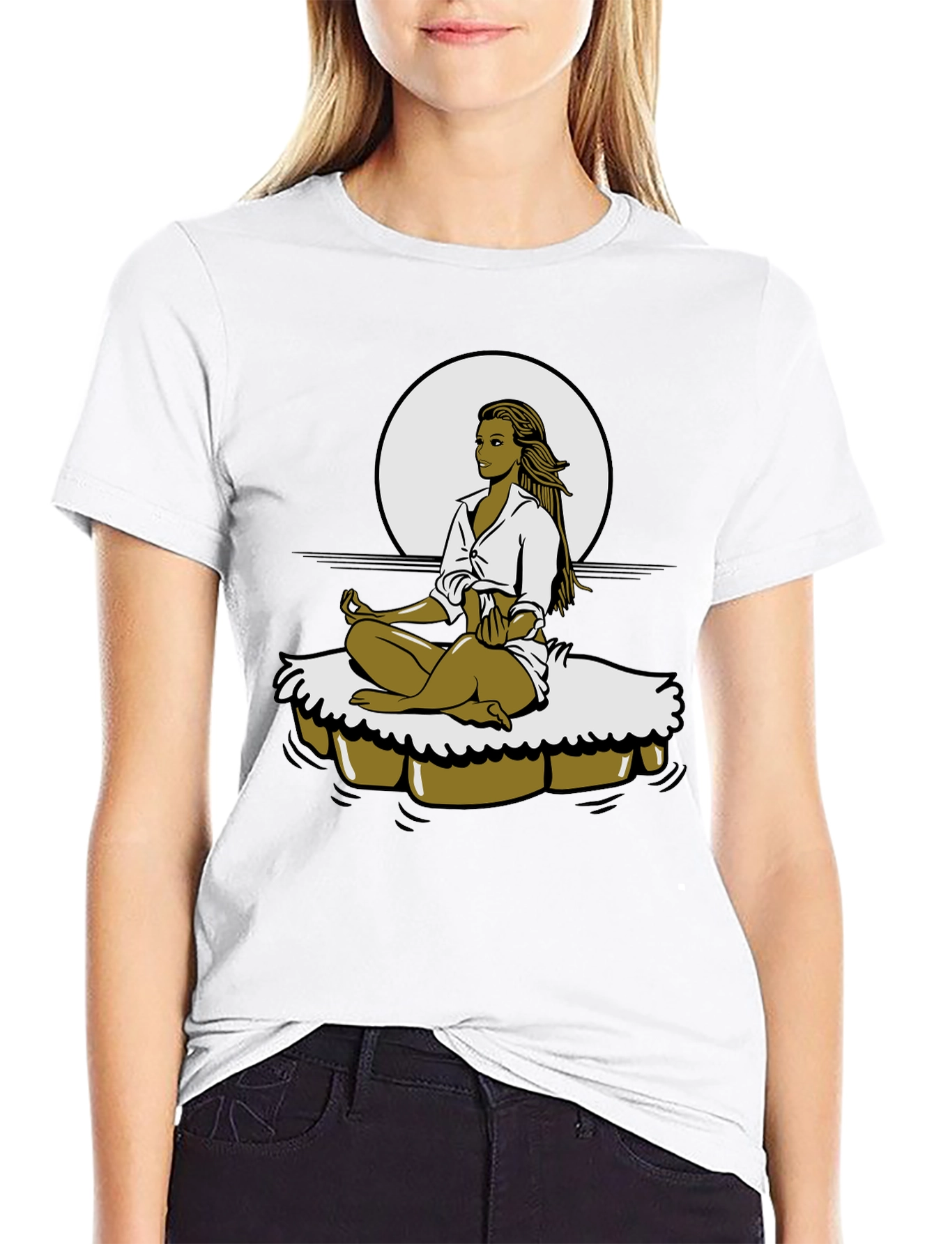 Meditating Woman Graphic Tee