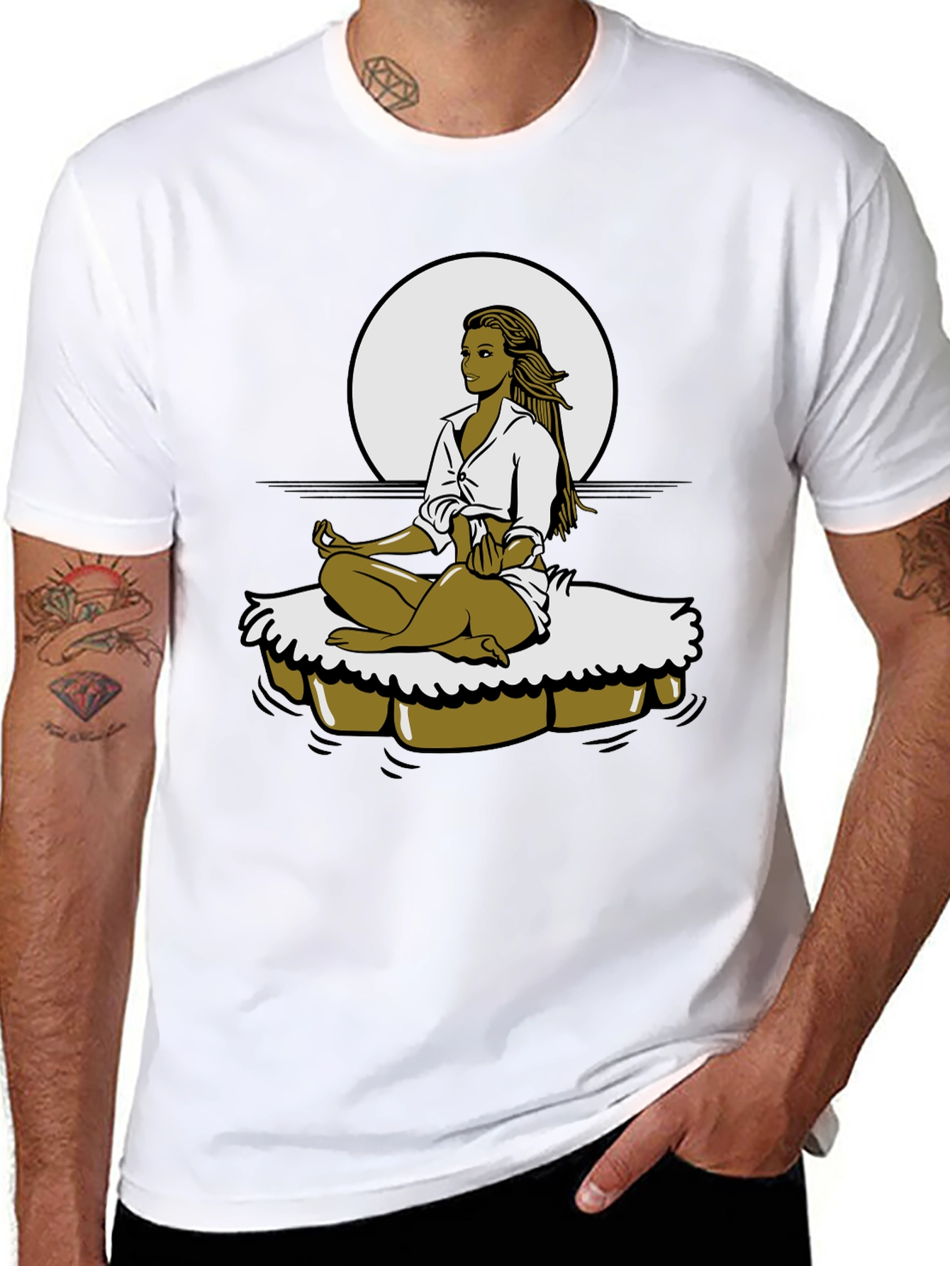Meditating Woman Graphic Tee
