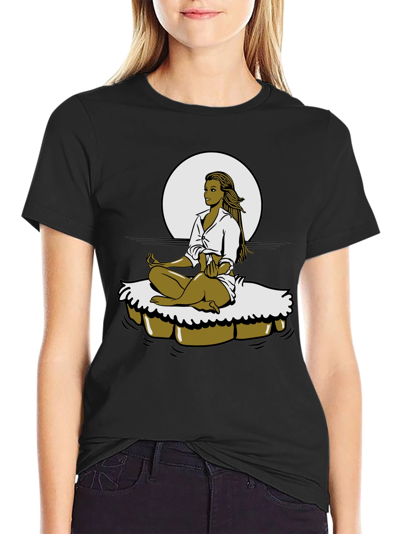 Meditating Woman Graphic Tee