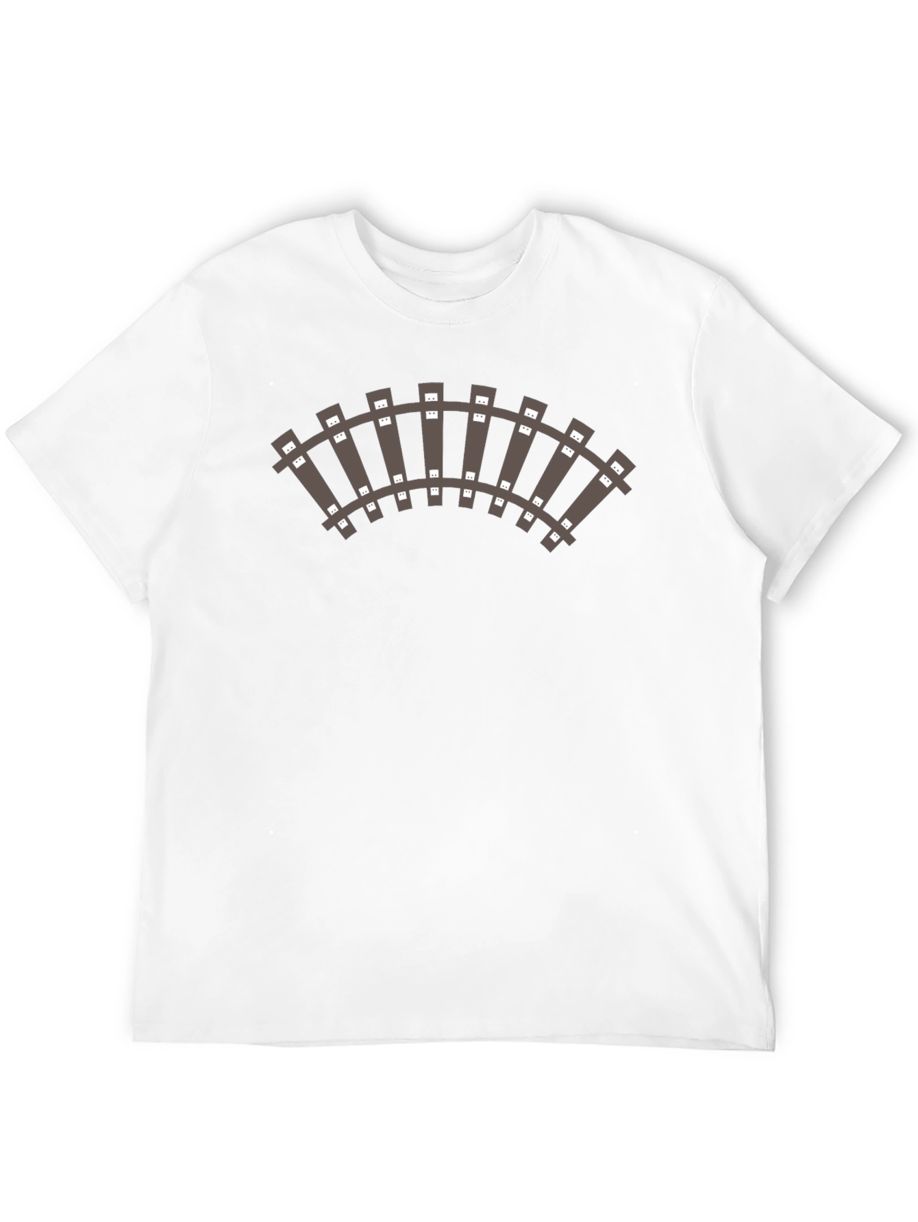 Train Track Graphic Black T-Shirt