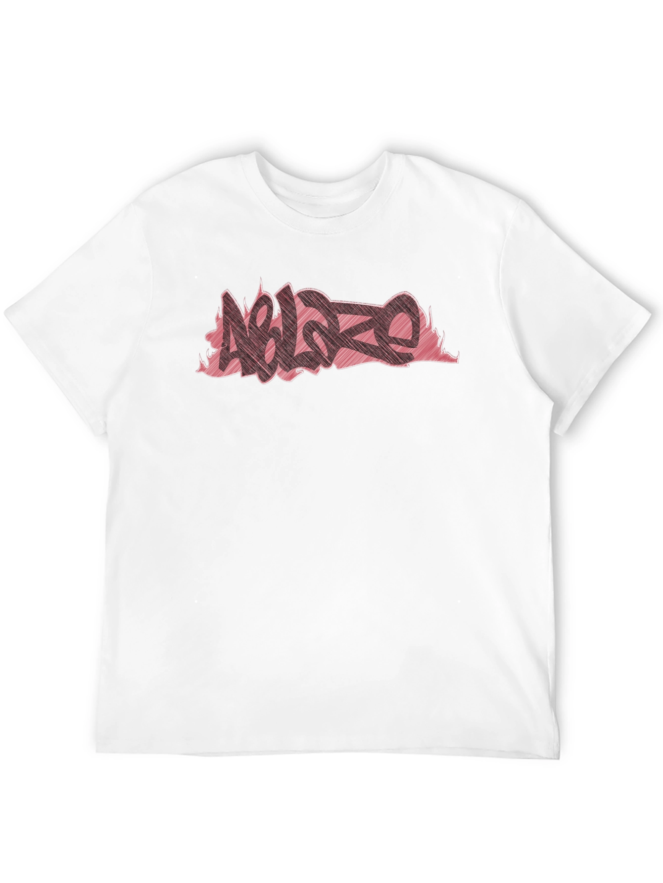 Mens Black T-Shirt with Ablaze Graffiti Design