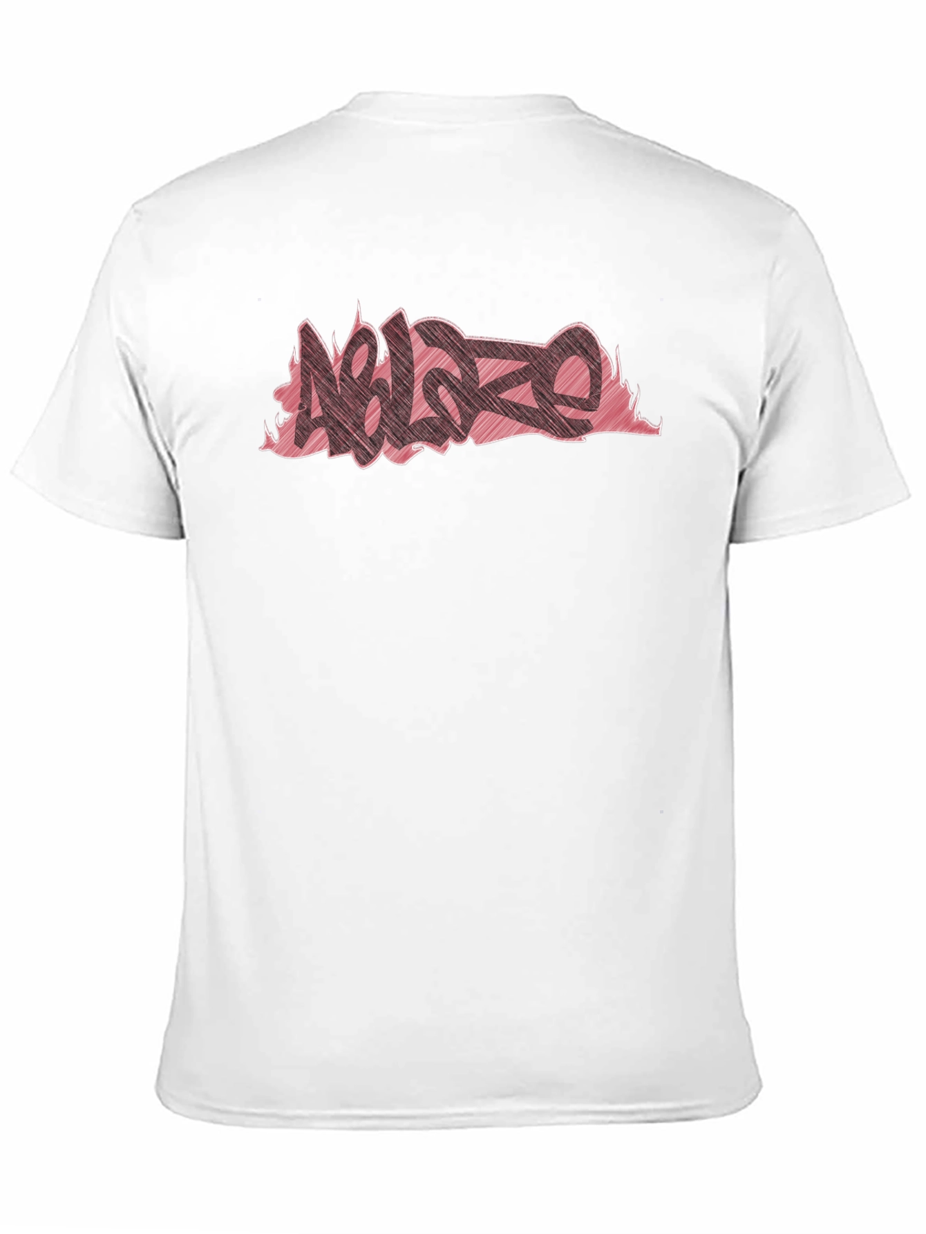 Mens Black T-Shirt with Ablaze Graffiti Design