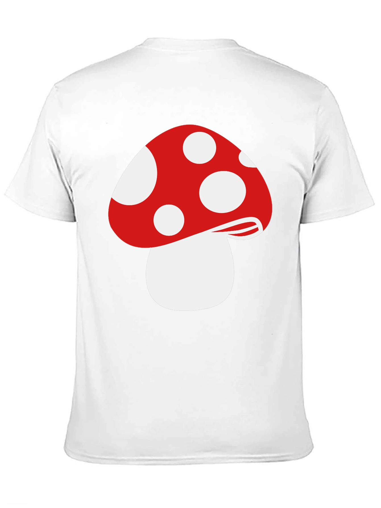 Red Mushroom Graphic Tee - Funky Black T-Shirt