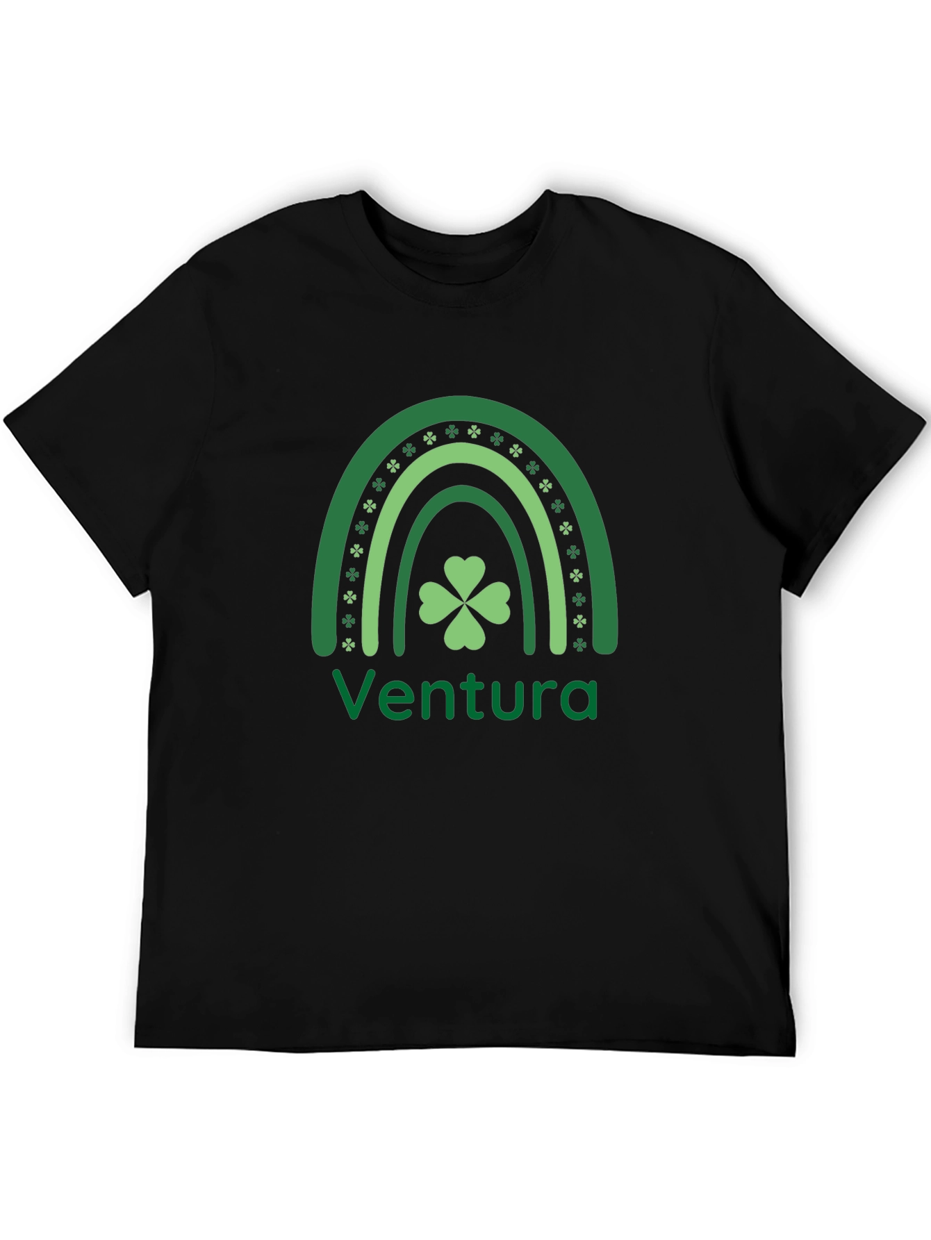 St. Patricks Day Ventura Rainbow Clover T-Shirt