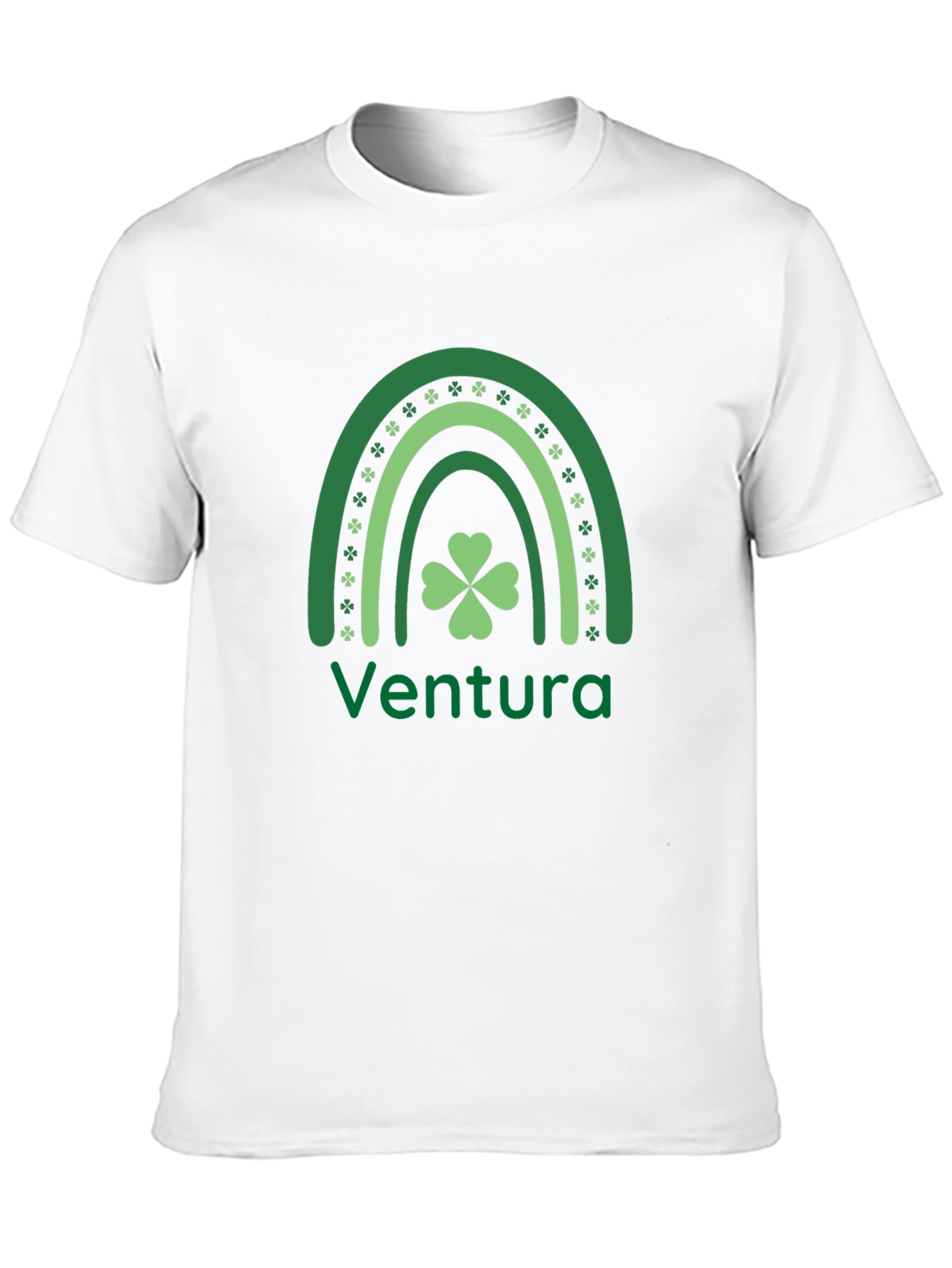 St. Patricks Day Ventura Rainbow Clover T-Shirt