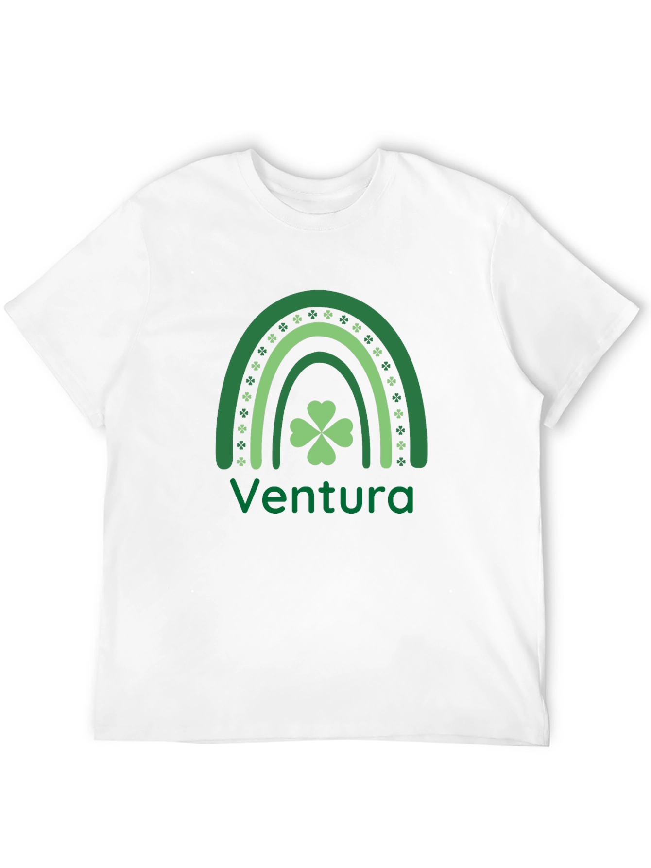 St. Patricks Day Ventura Rainbow Clover T-Shirt