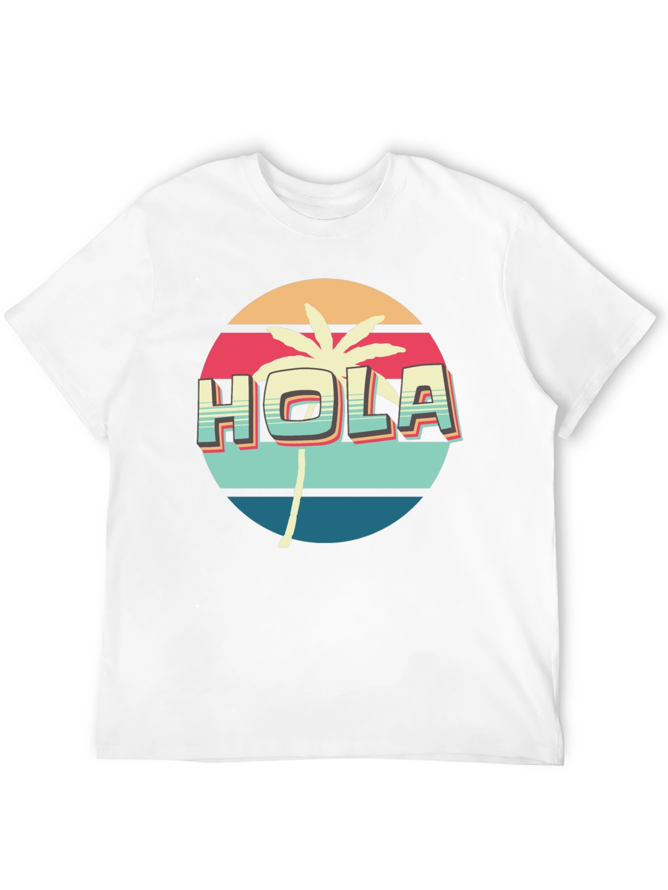 Retro Hola Palm Tree Graphic Tee