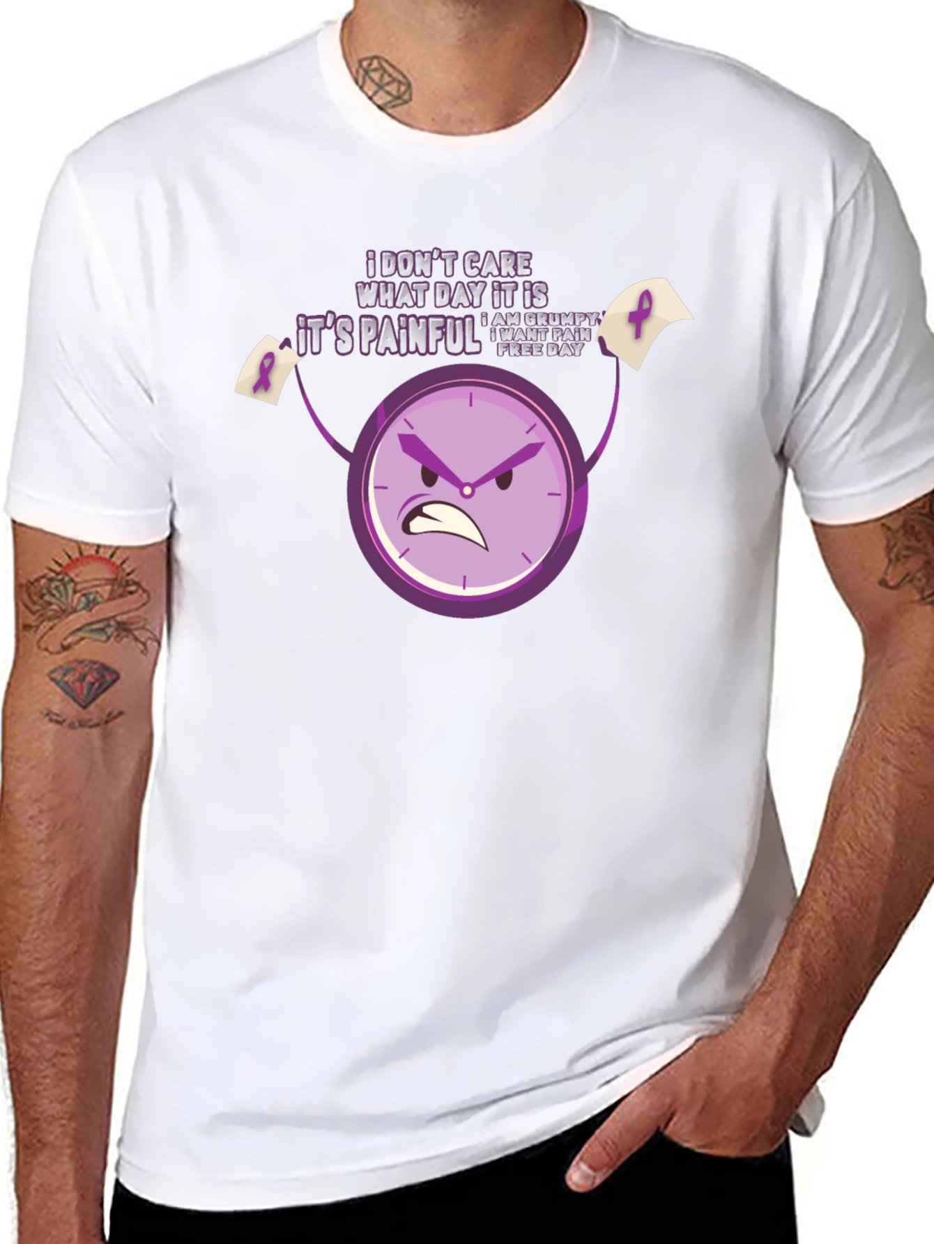 Grumpy Pain Awareness T-Shirt - Black