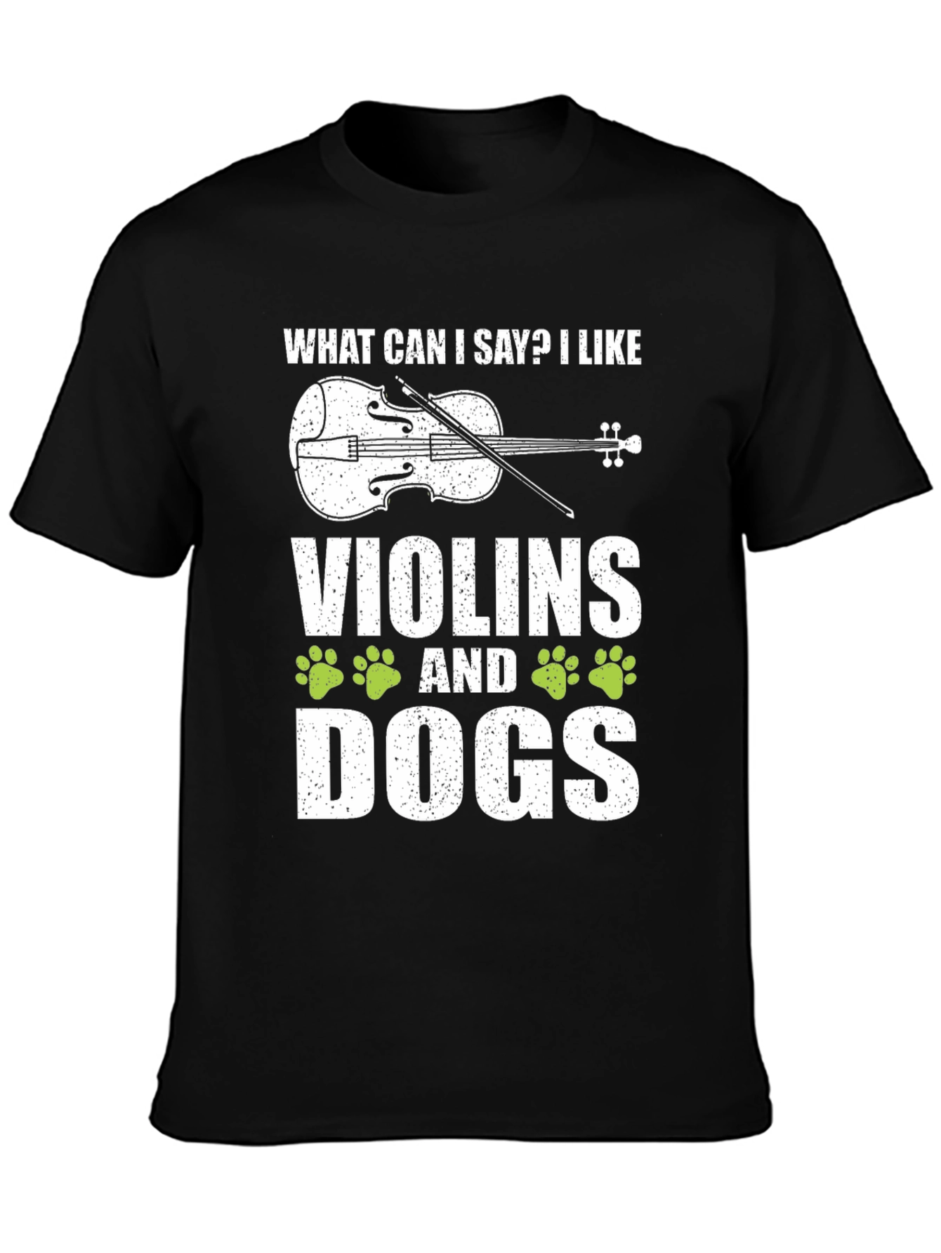 Violin & Dog Lover Black T-Shirt