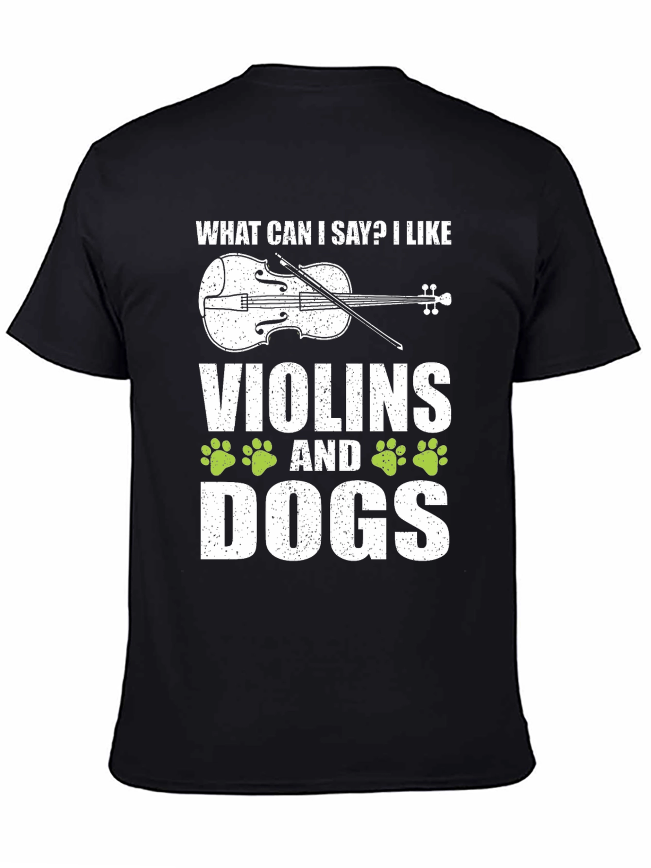 Violin & Dog Lover Black T-Shirt