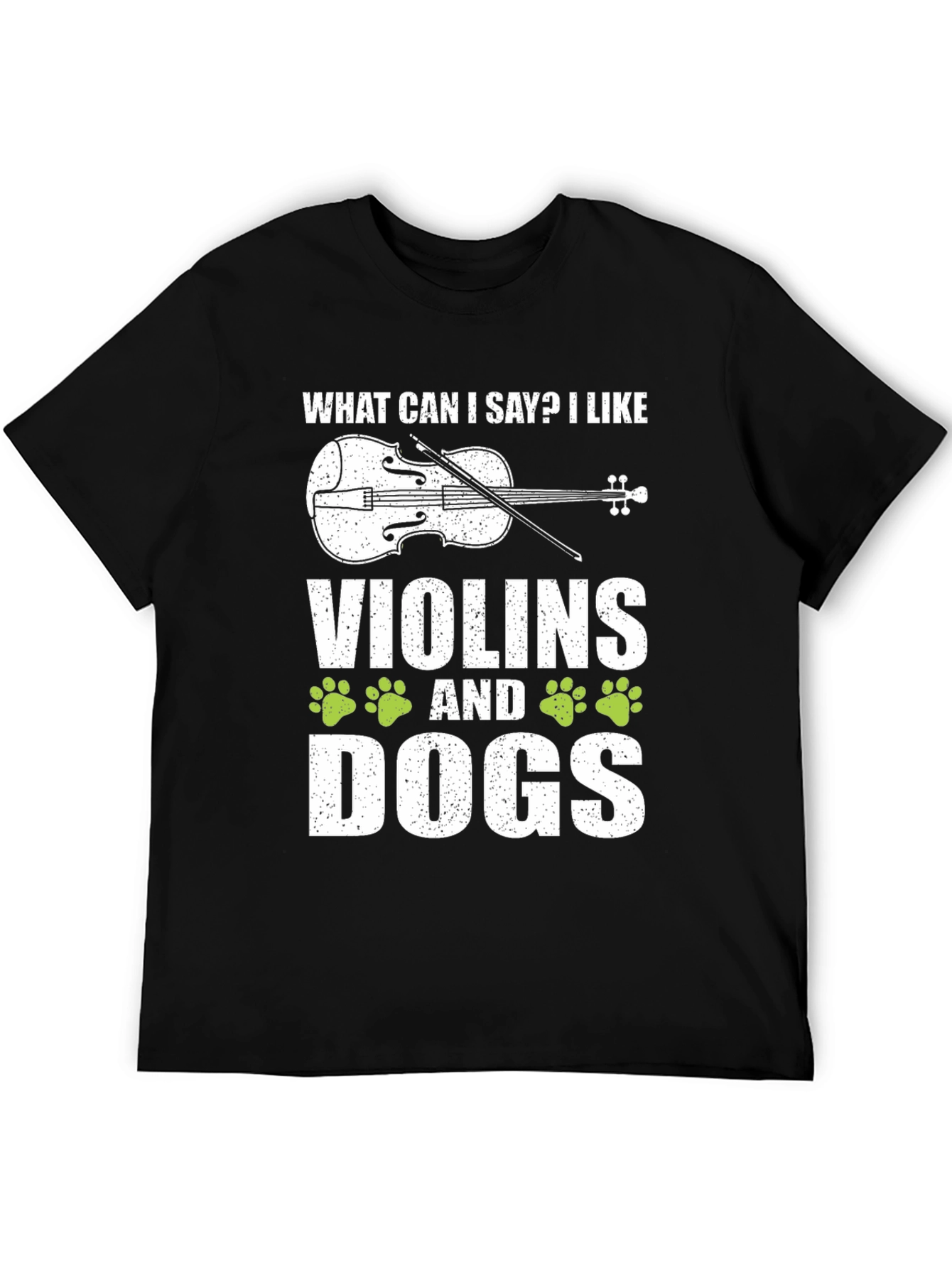 Violin & Dog Lover Black T-Shirt