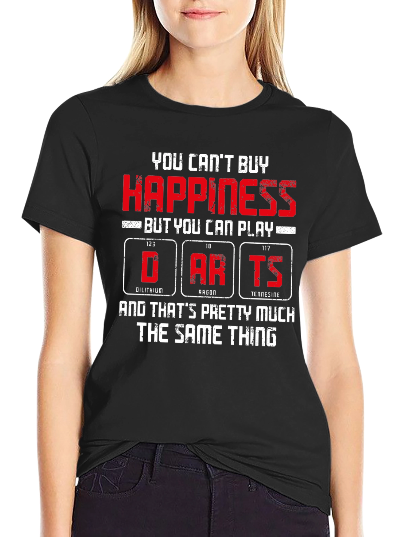 Funny Darts Happiness Graphic T-Shirt