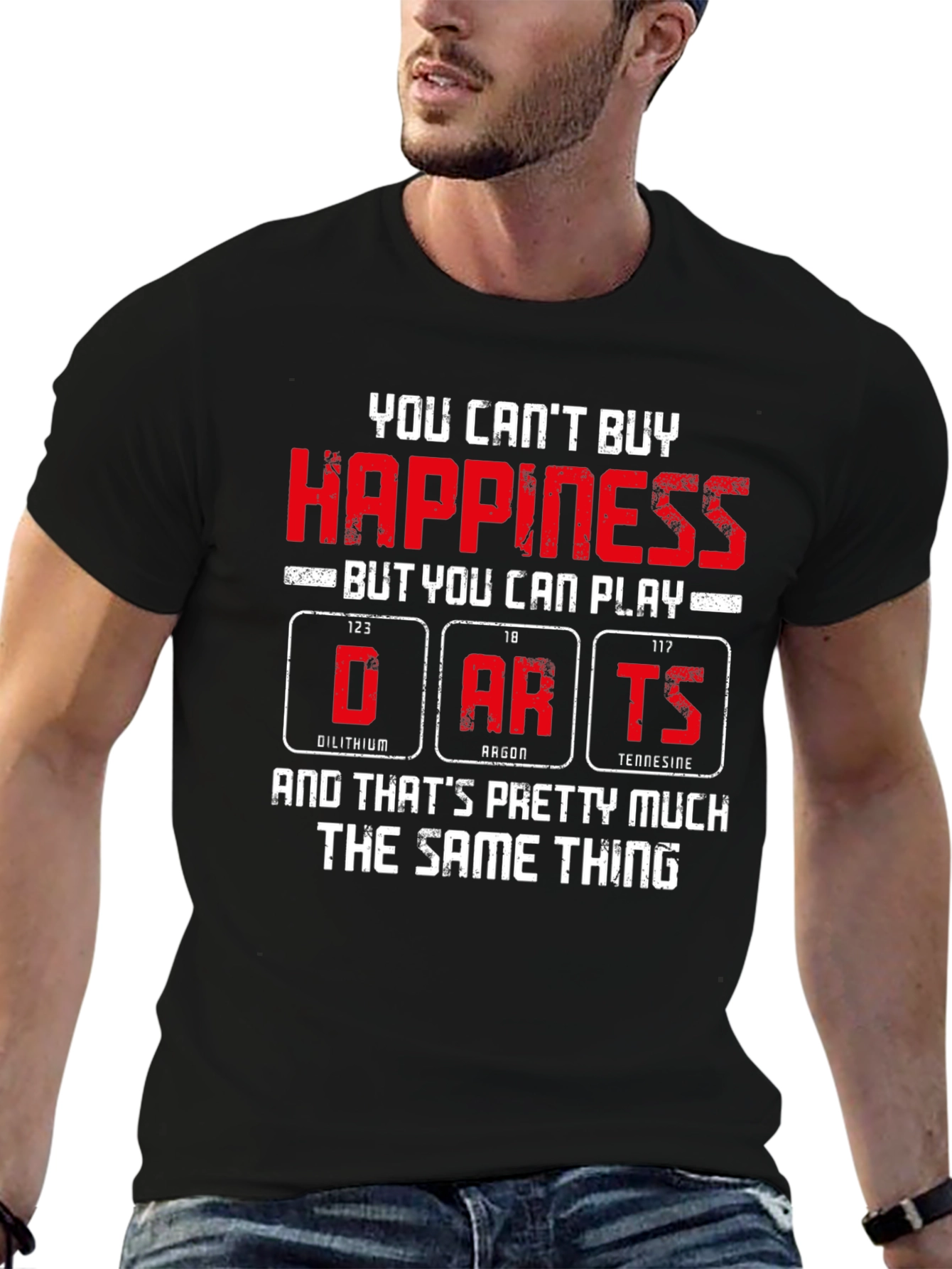 Funny Darts Happiness Graphic T-Shirt
