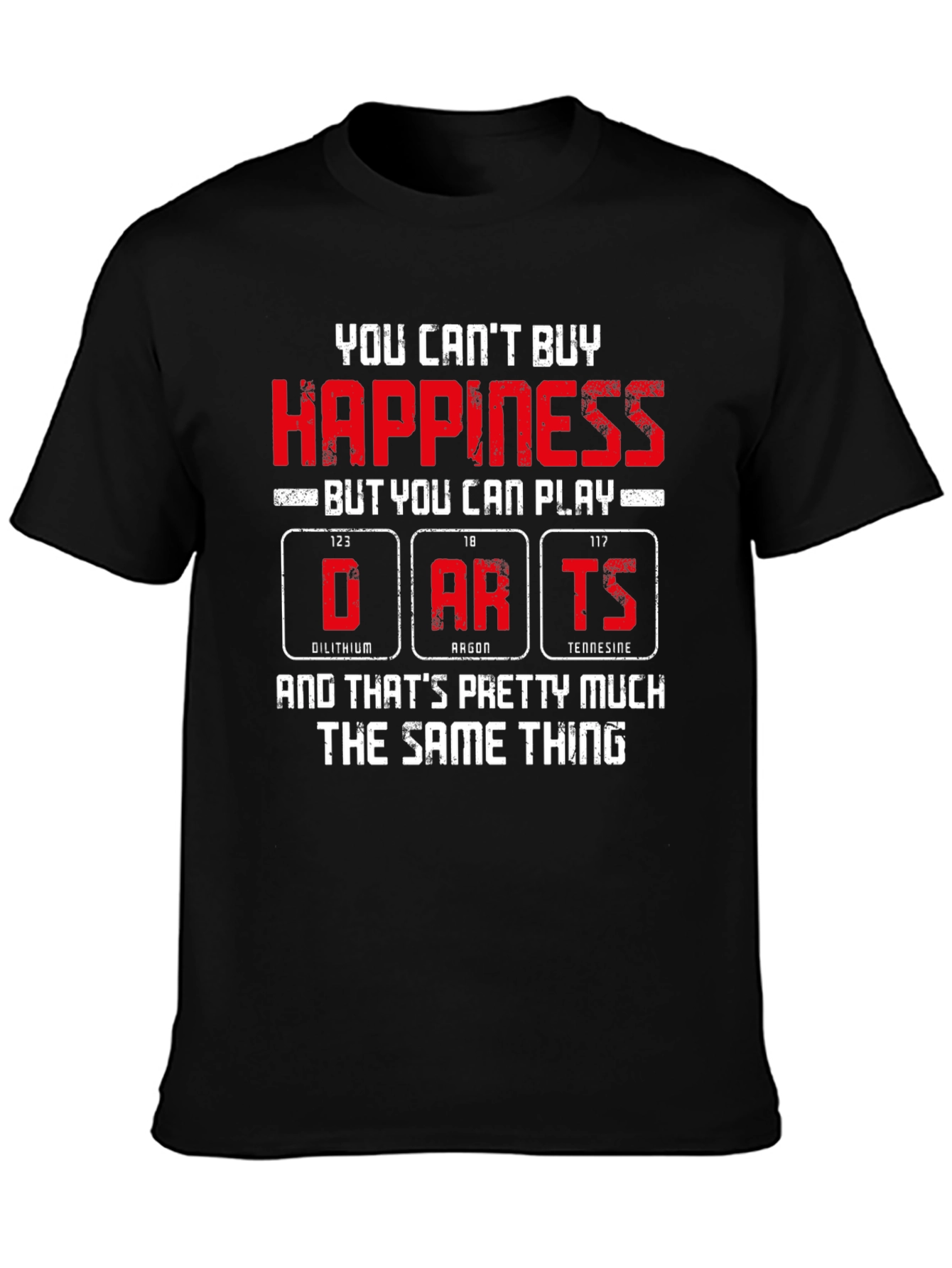 Funny Darts Happiness Graphic T-Shirt