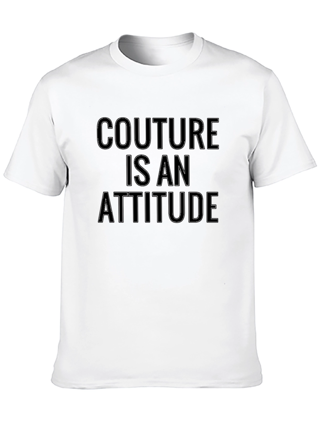 Couture Is An Attitude Black T-Shirt