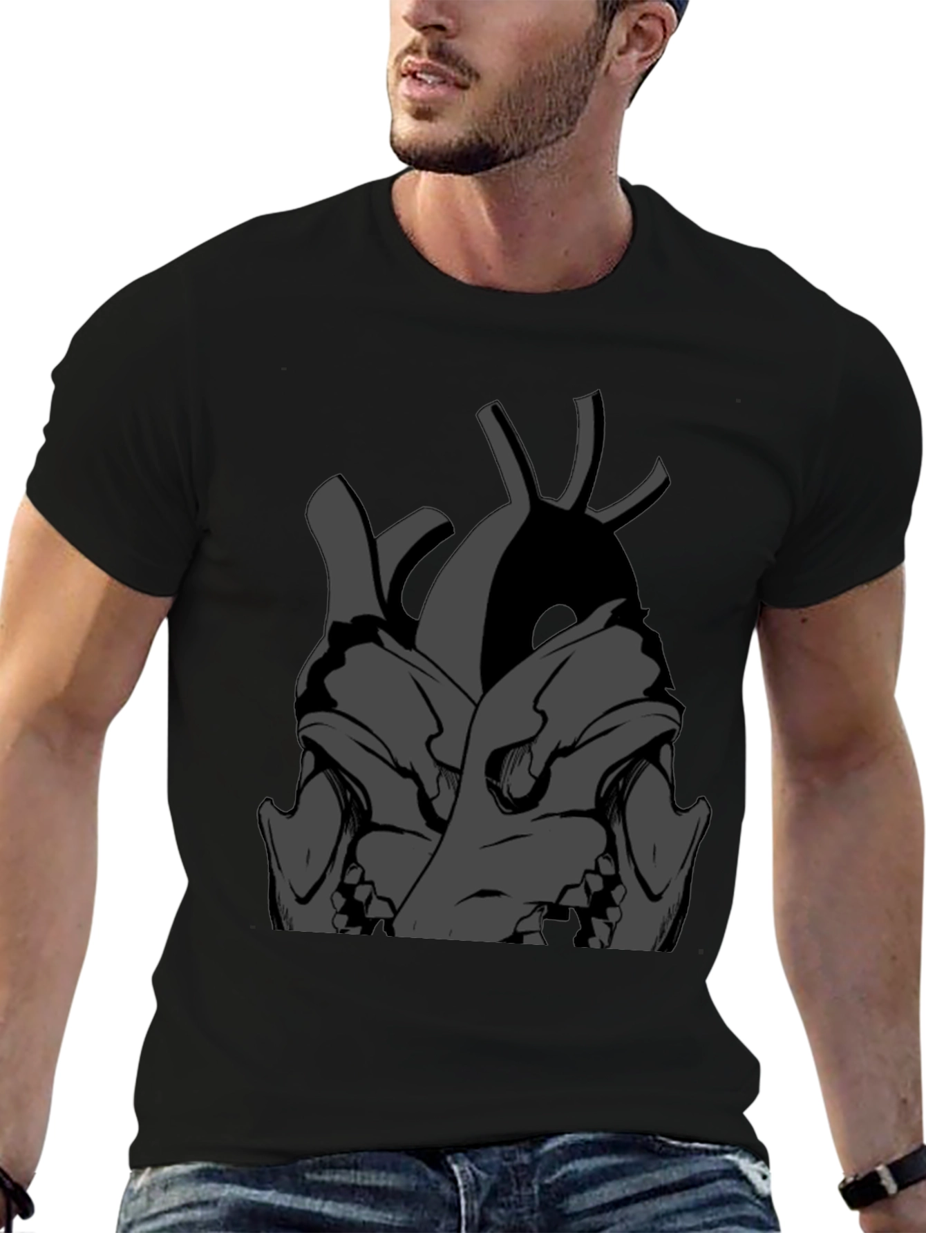 Skull Heart Graphic Tee - Dark & Edgy Style