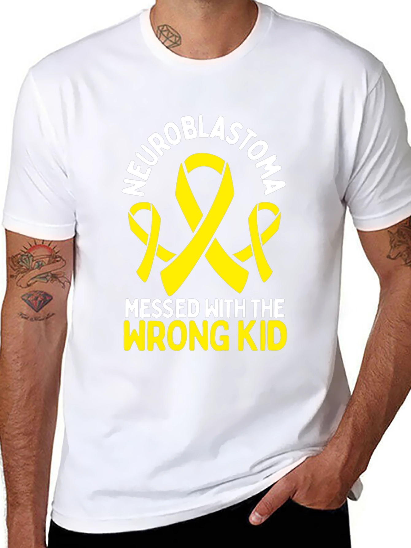 Neuroblastoma Awareness T-Shirt - Messed with Wrong Kid
