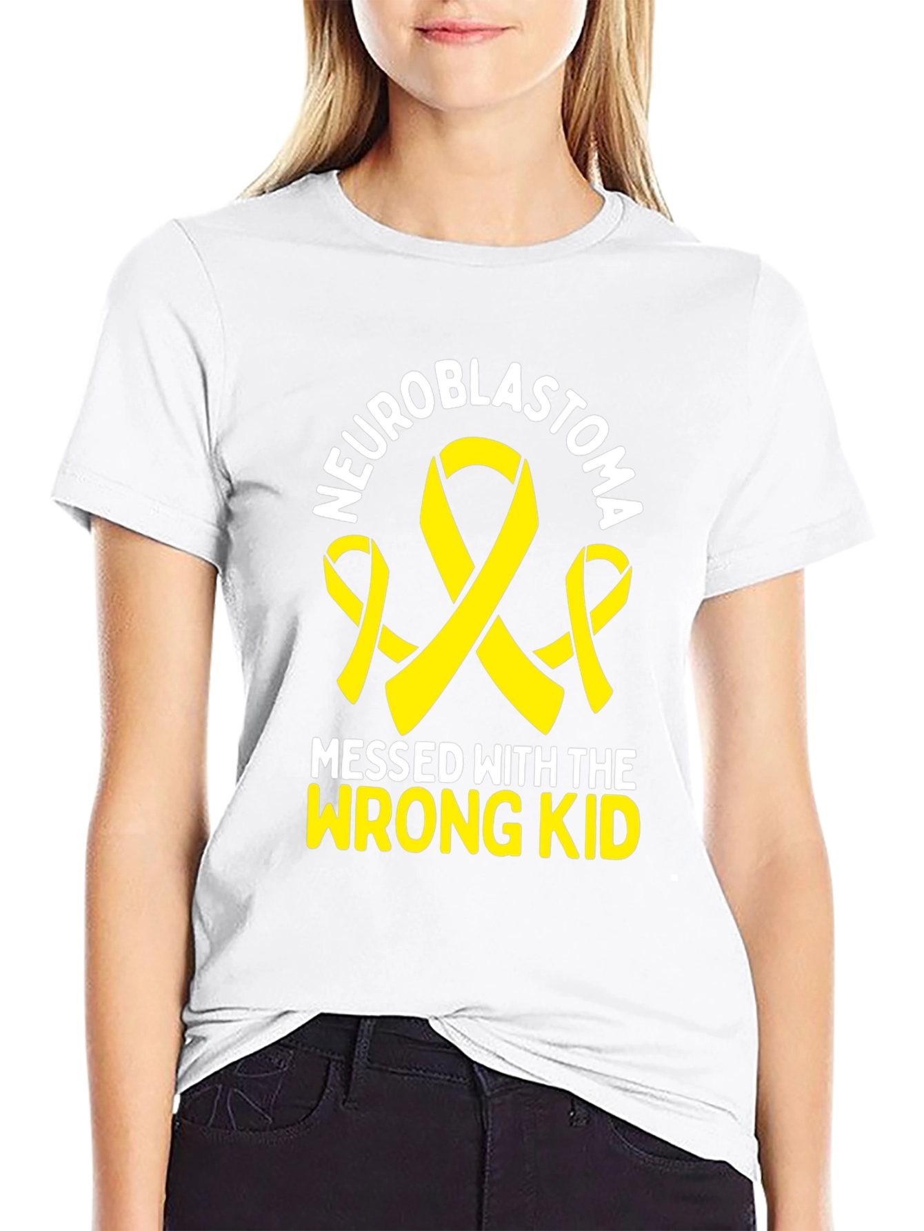 Neuroblastoma Awareness T-Shirt - Messed with Wrong Kid